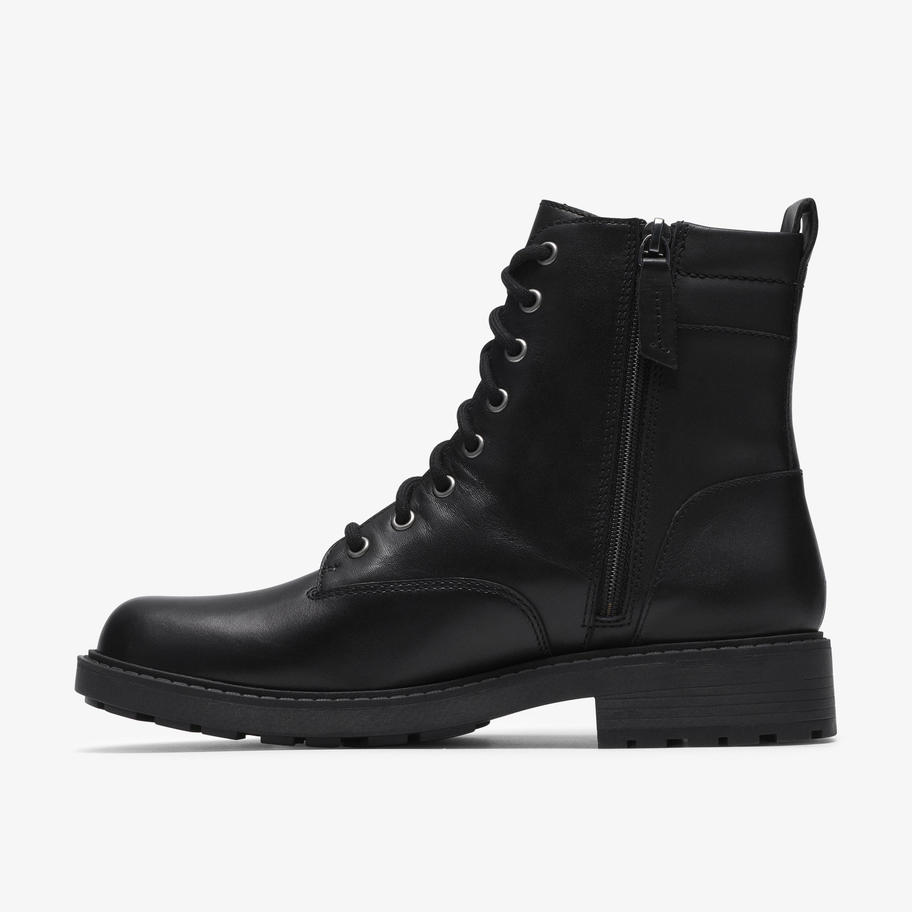 Orinoco 2 Sky Black Leather Ankle Boots, view 2 of 6
