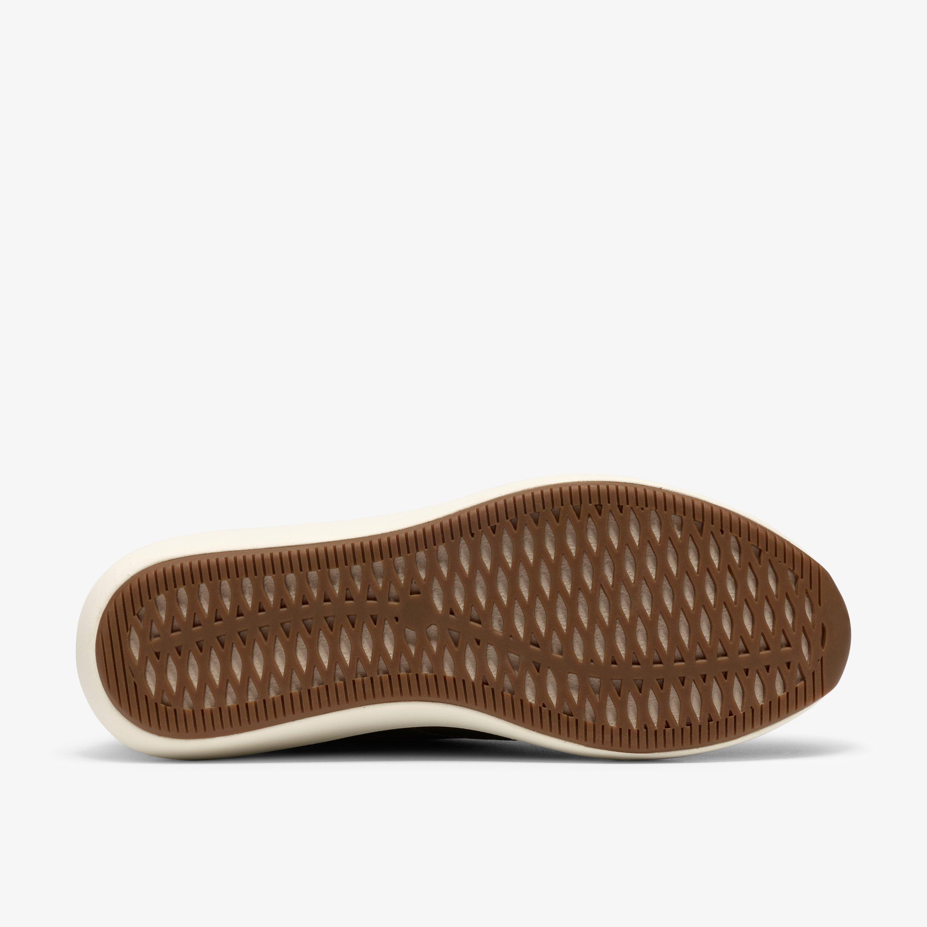Un Rio Zip Olive Leather Trainers, view 3 of 6