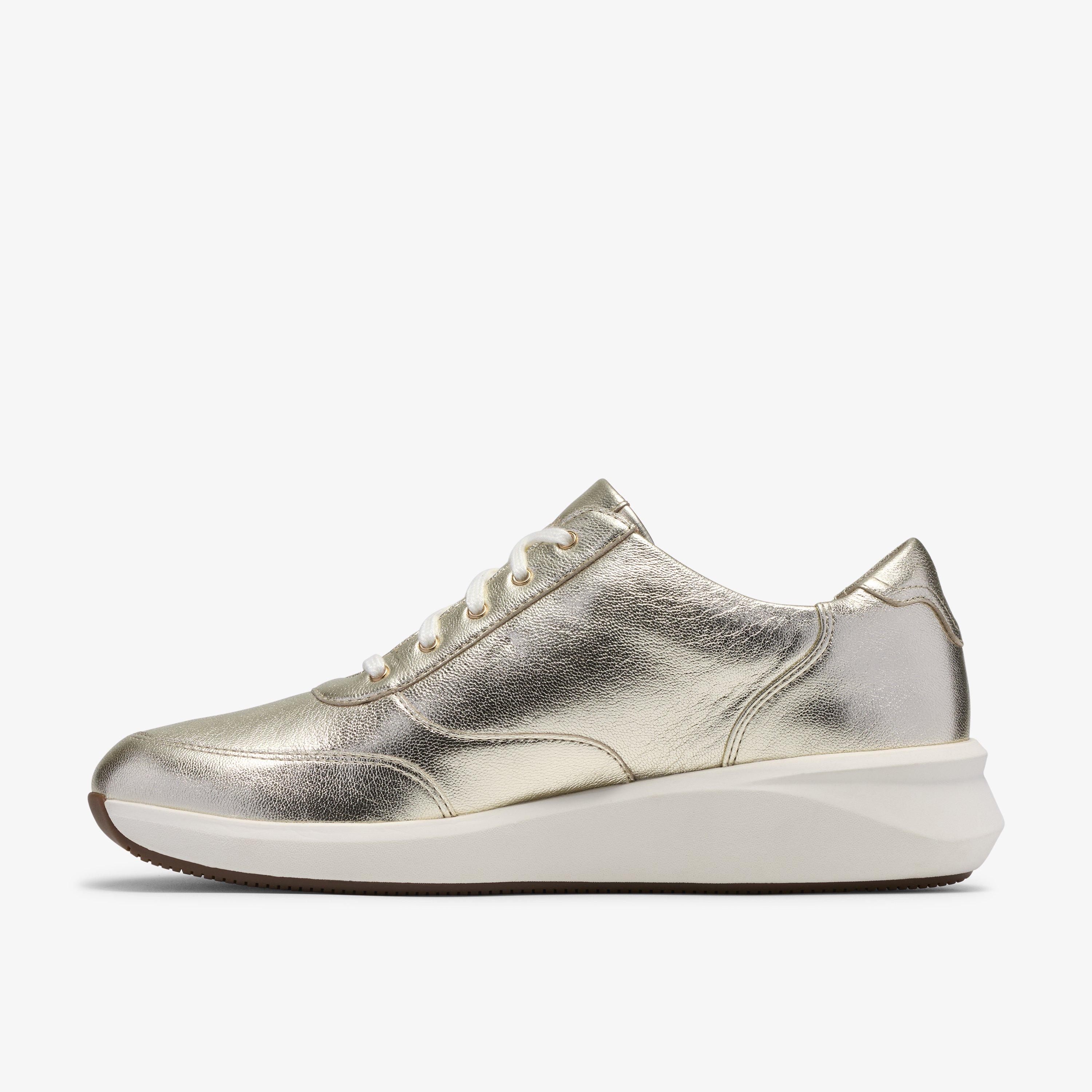 Un Rio Zip Metallic Trainers, view 2 of 6