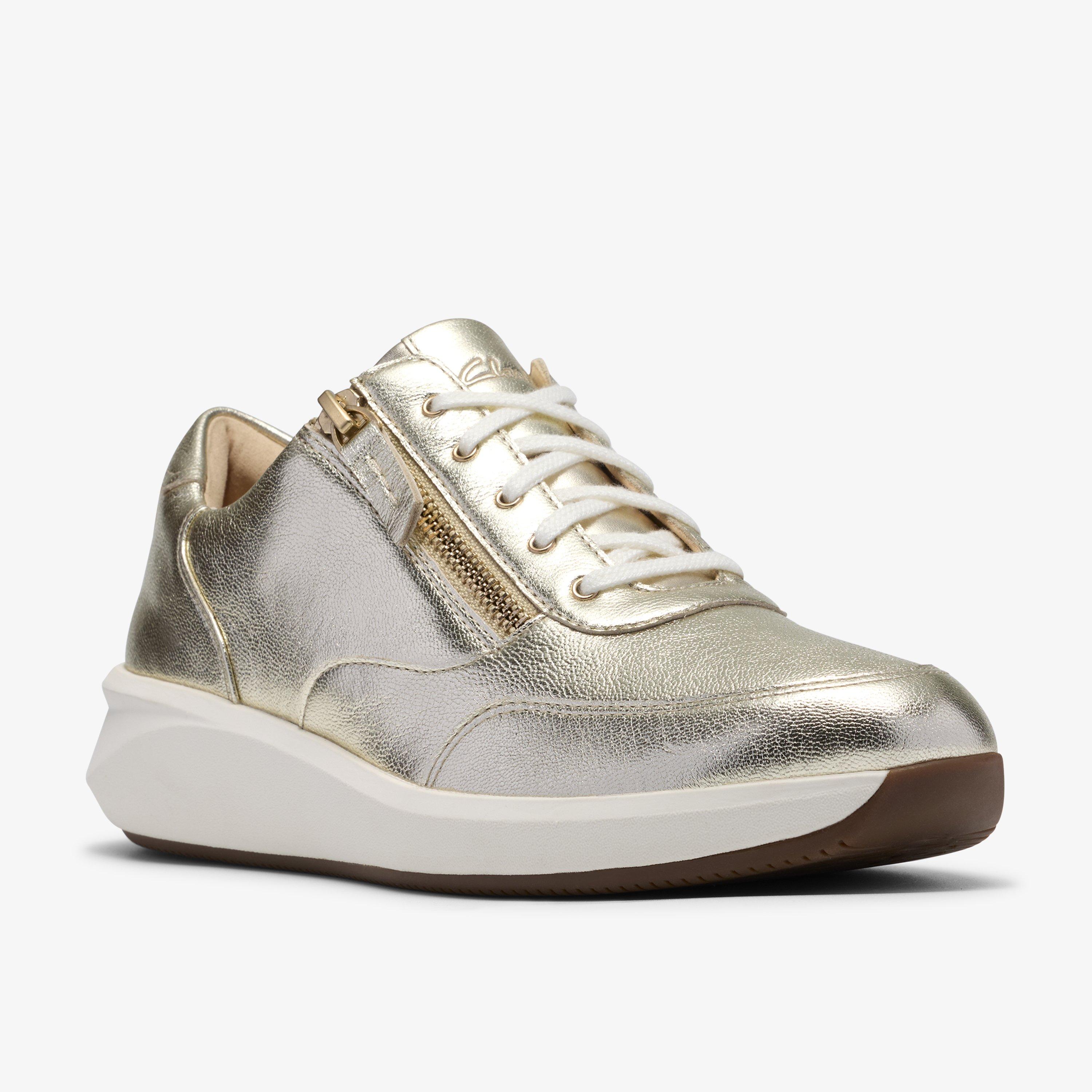 Un Rio Zip Metallic Trainers, view 4 of 6