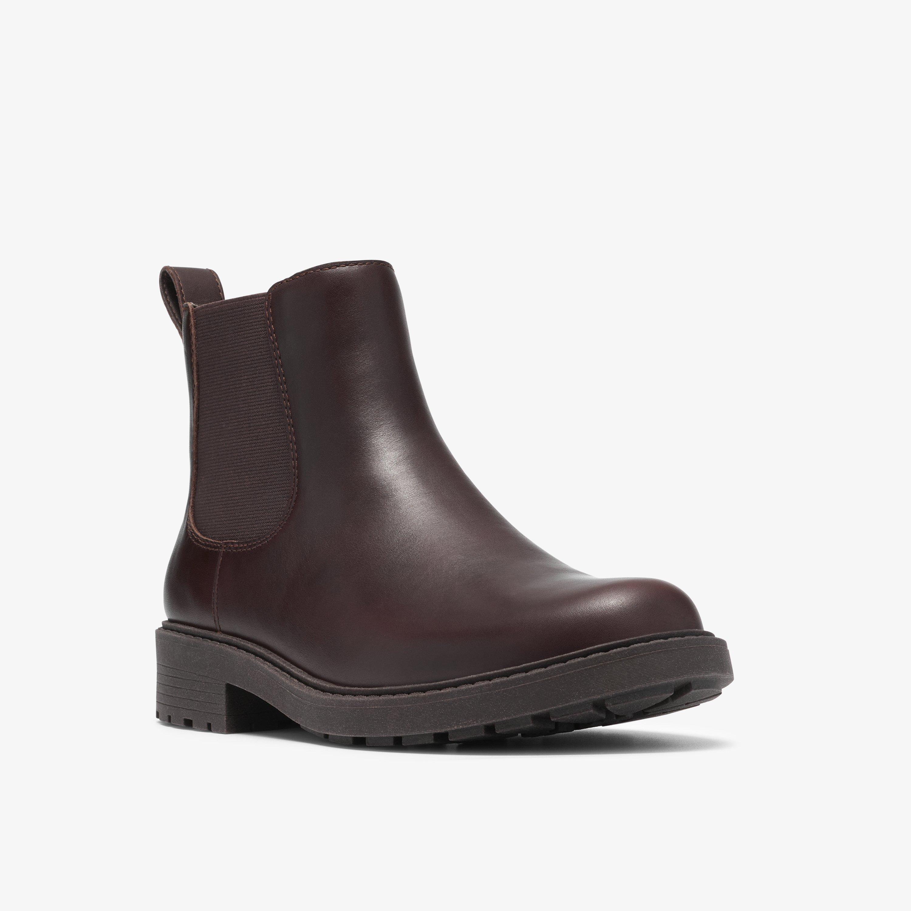 Orinoco 2 Lane Dark Brown Leather Ankle Boots, view 4 of 6