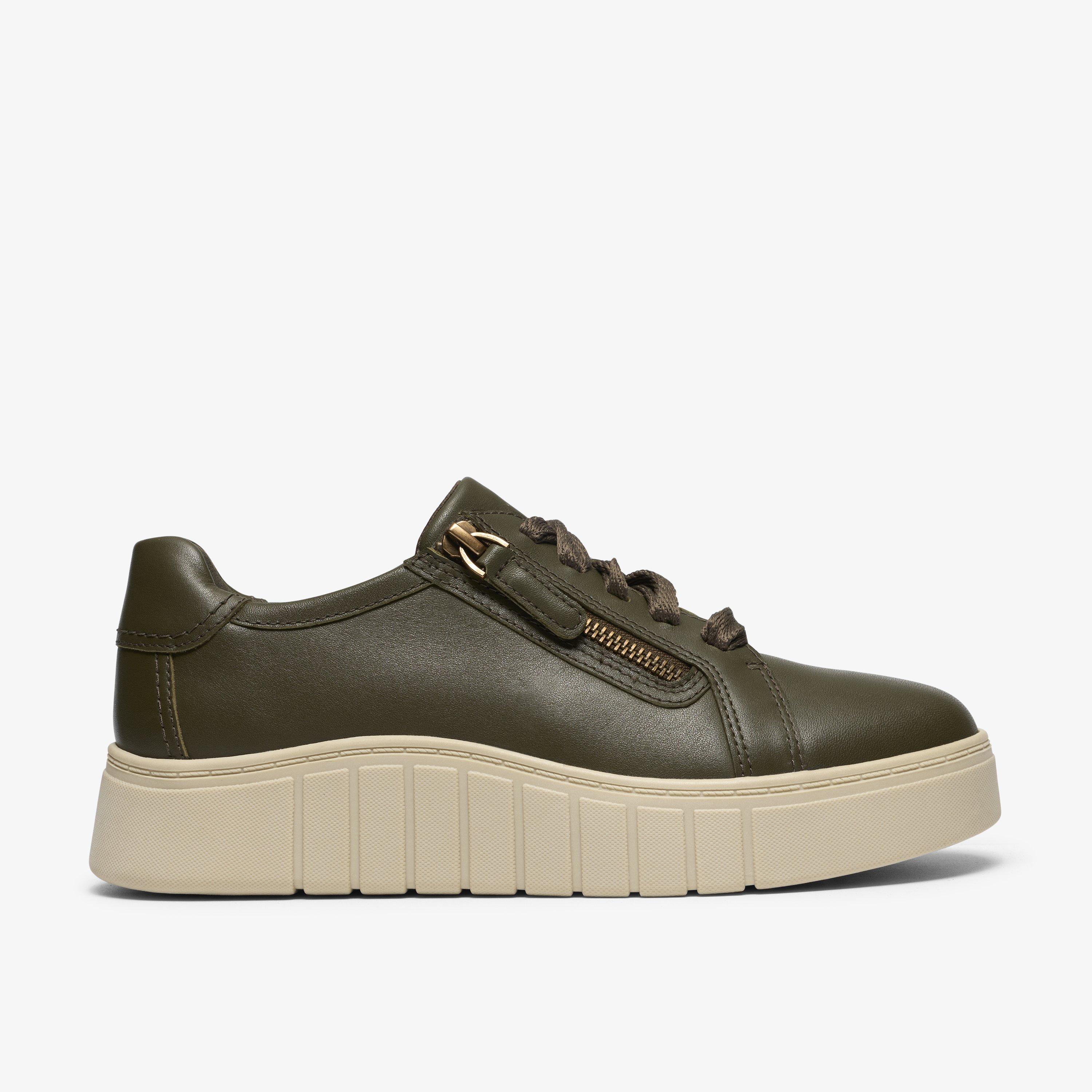 Mykah Joyfull Dunkles Oliv Sneakers Schnürschuhe, view 1 of 6