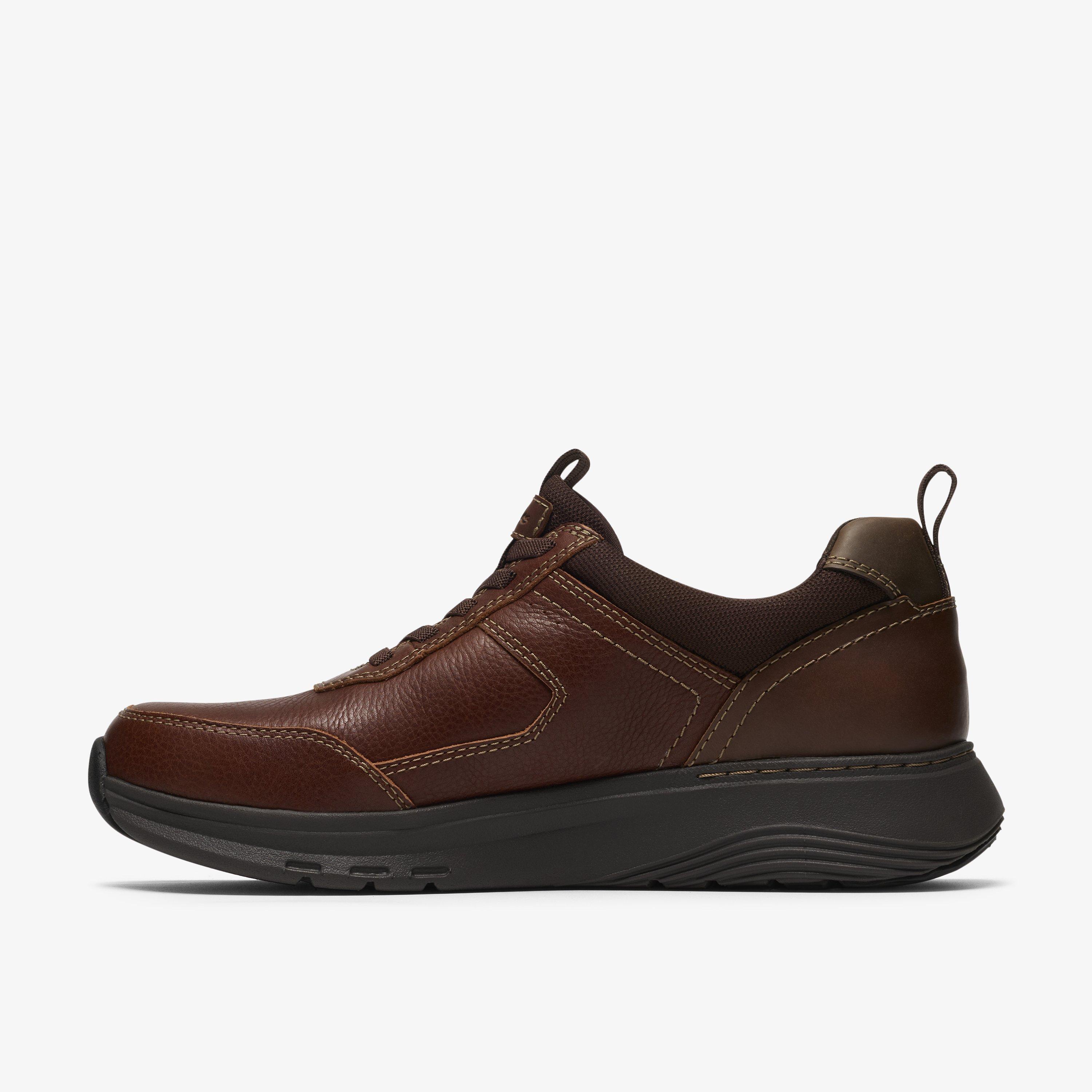 Motion Trek UP Brown Oily Trainers Lace Up, view 2 of 6