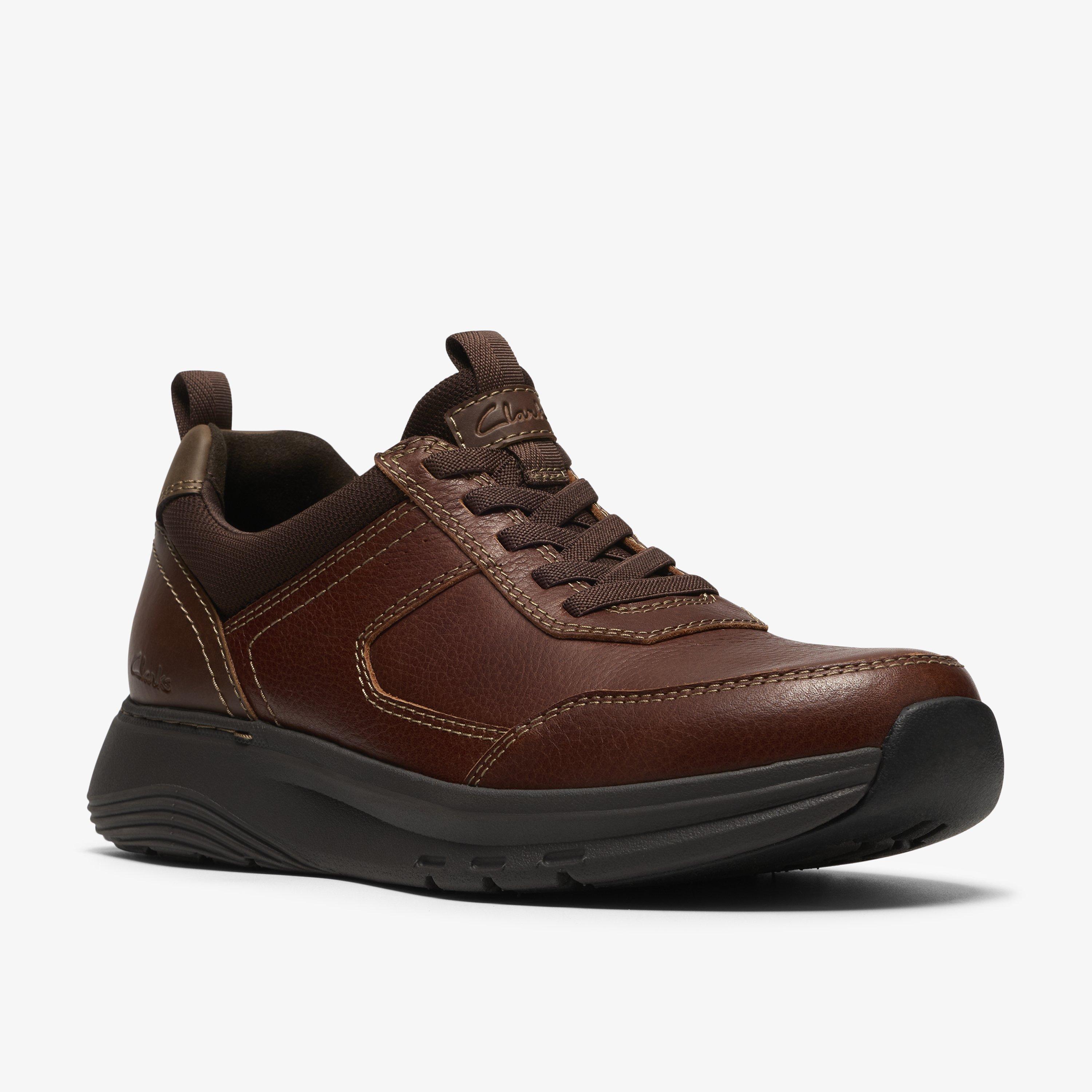 Motion Trek UP Brown Oily Trainers Lace Up, view 4 of 6