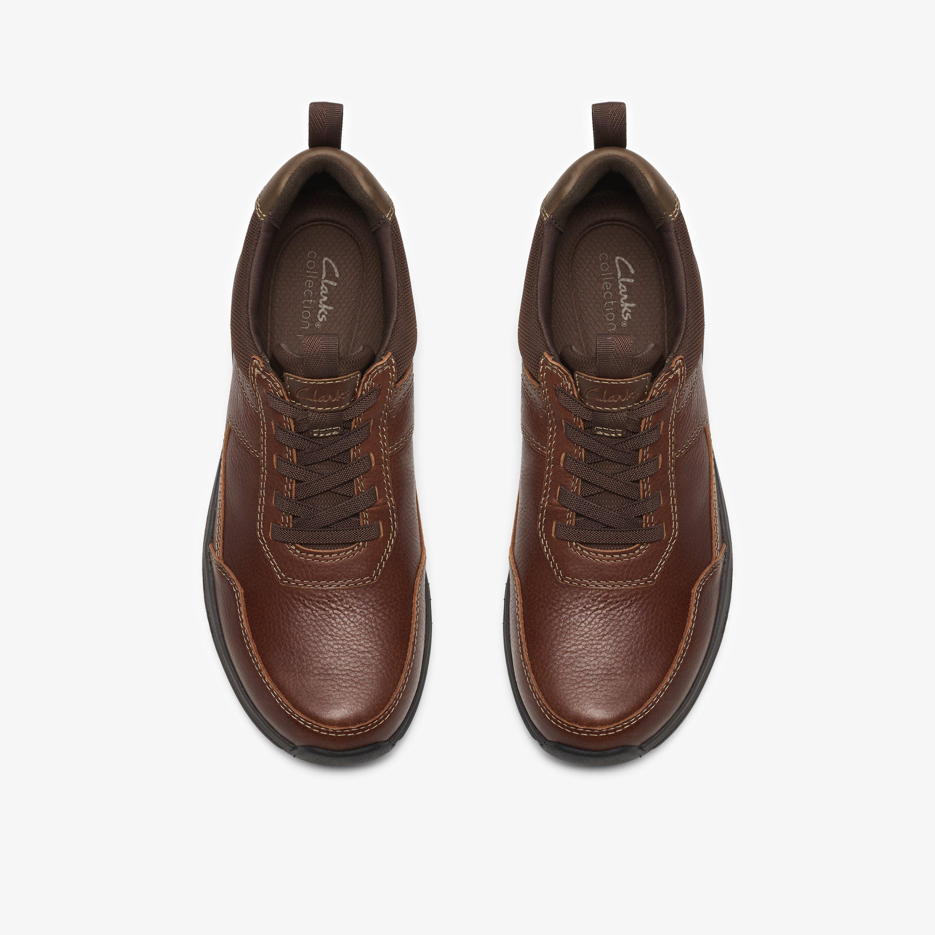 Motion Trek UP Brown Oily Trainers Lace Up, view 6 of 6
