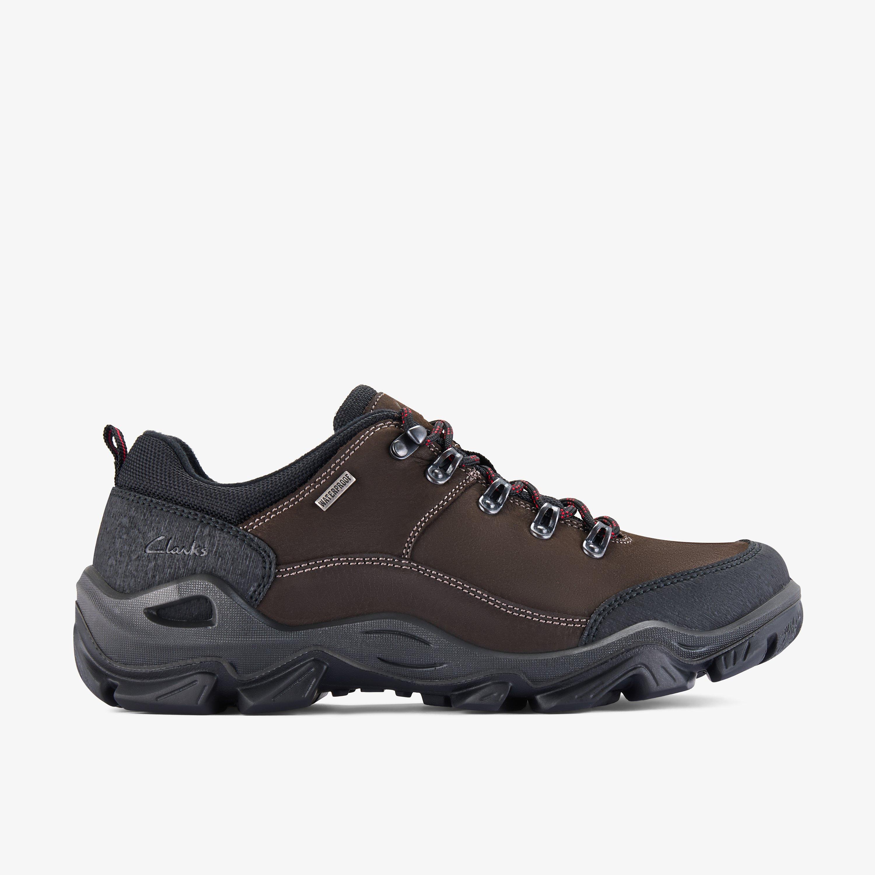 Winsham Lace Waterproof Brown Leather Trainers Lace Up, view 1 of 5