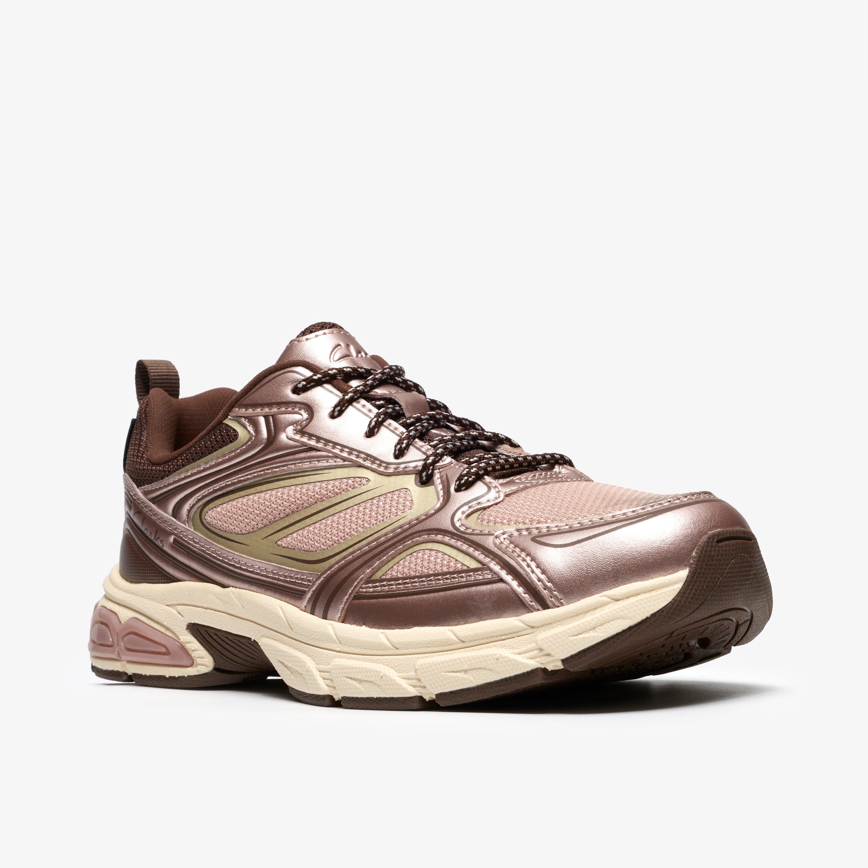 Nuvell Walk Pink Metallic Trainers Lace Up, view 4 of 6