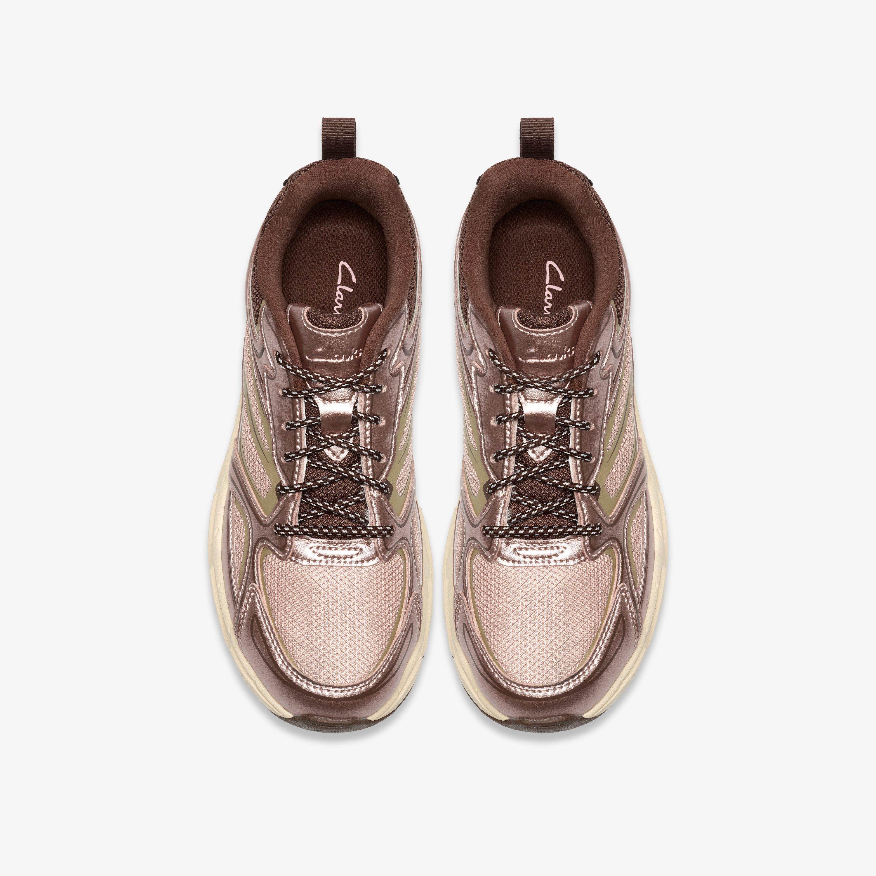 Nuvell Walk Pink Metallic Trainers Lace Up, view 6 of 6