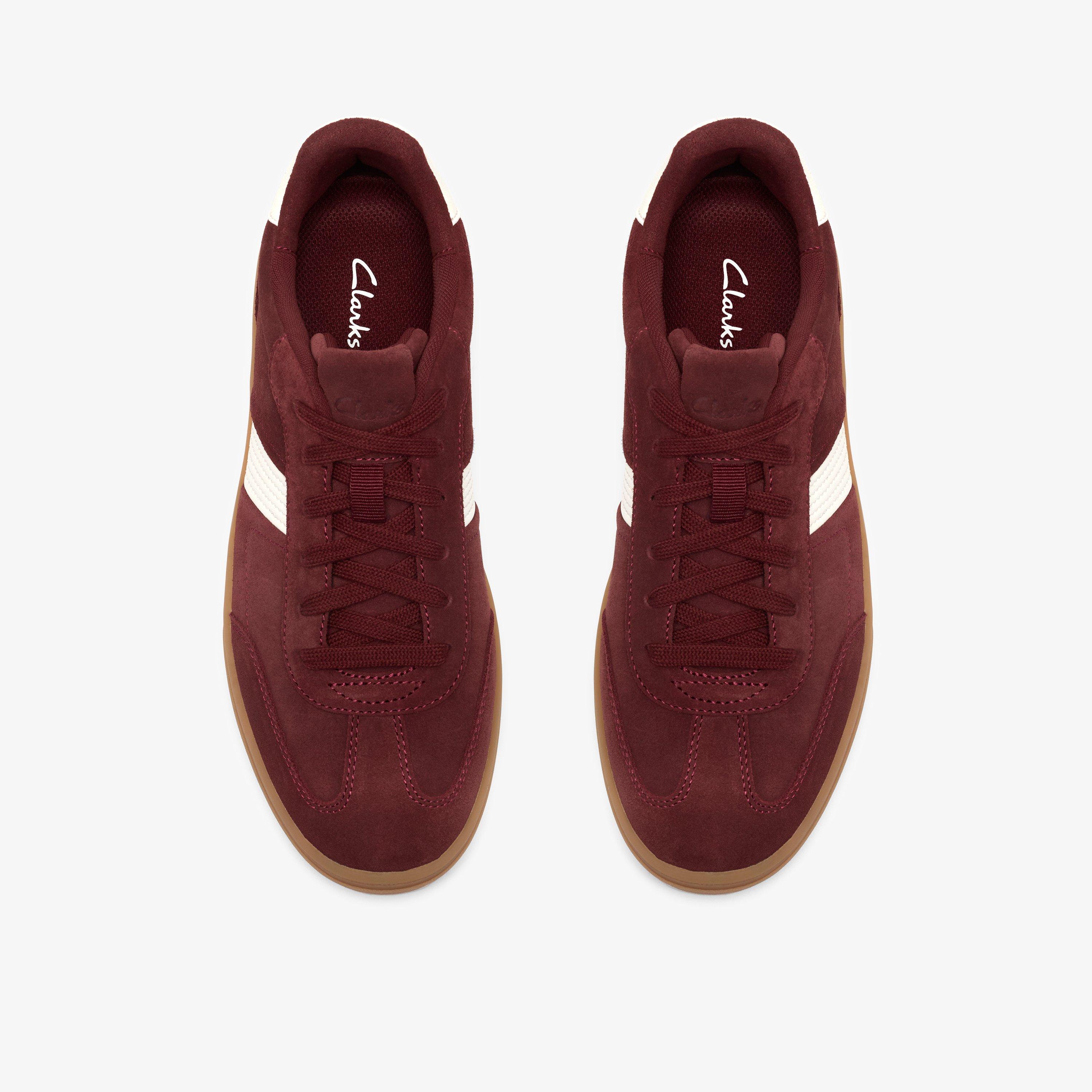 Oniro Run Burgundy Suede Trainers Lace Up, view 6 of 6