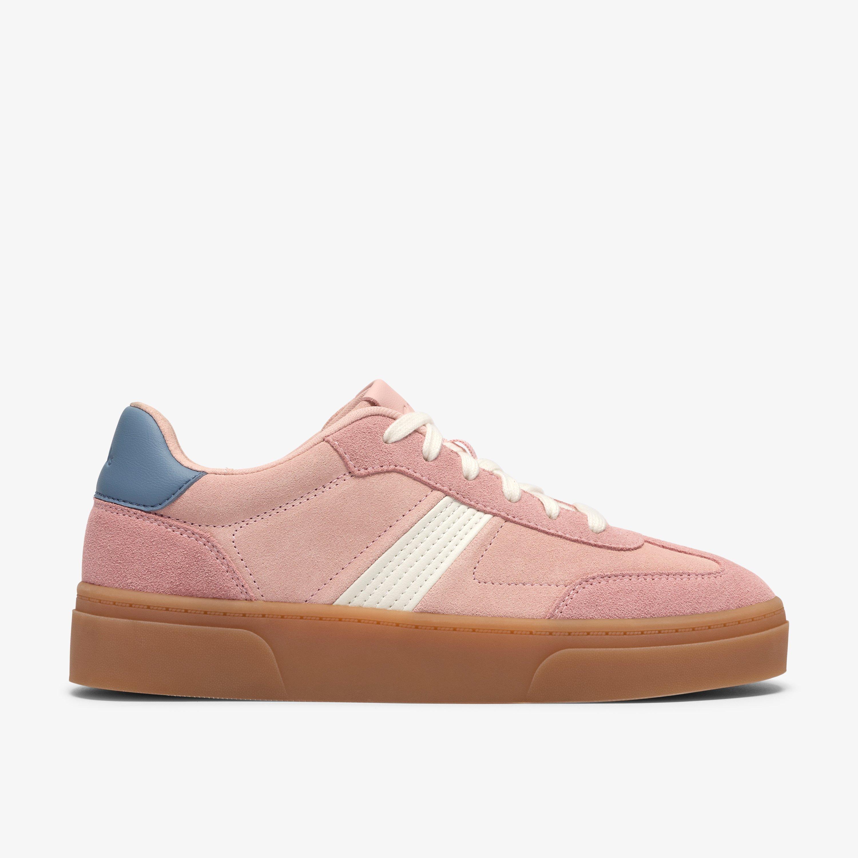 Oniro Run Pink Suede Trainers Lace Up, view 1 of 6