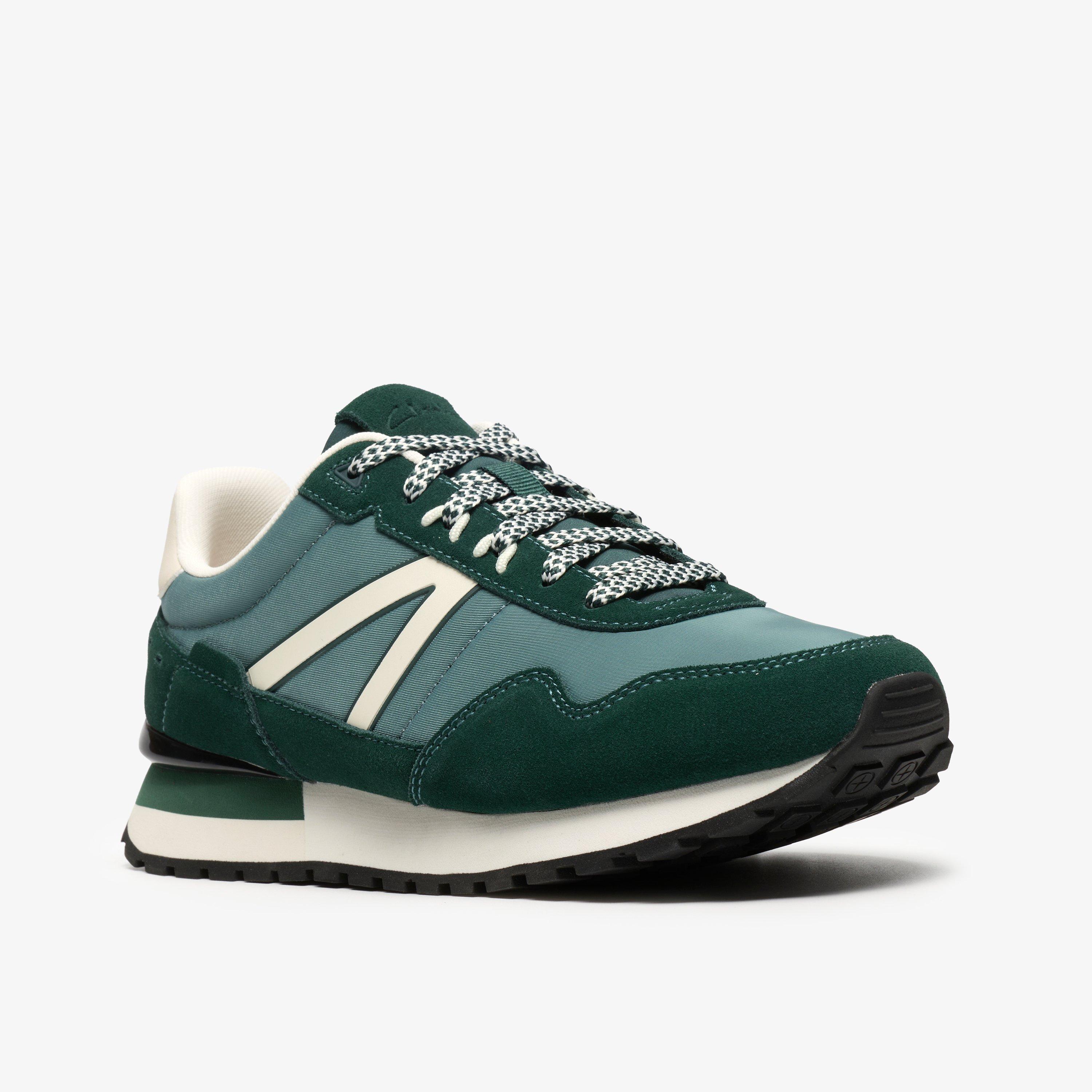 Virella Walk Green Combination Trainers Lace Up, view 4 of 6
