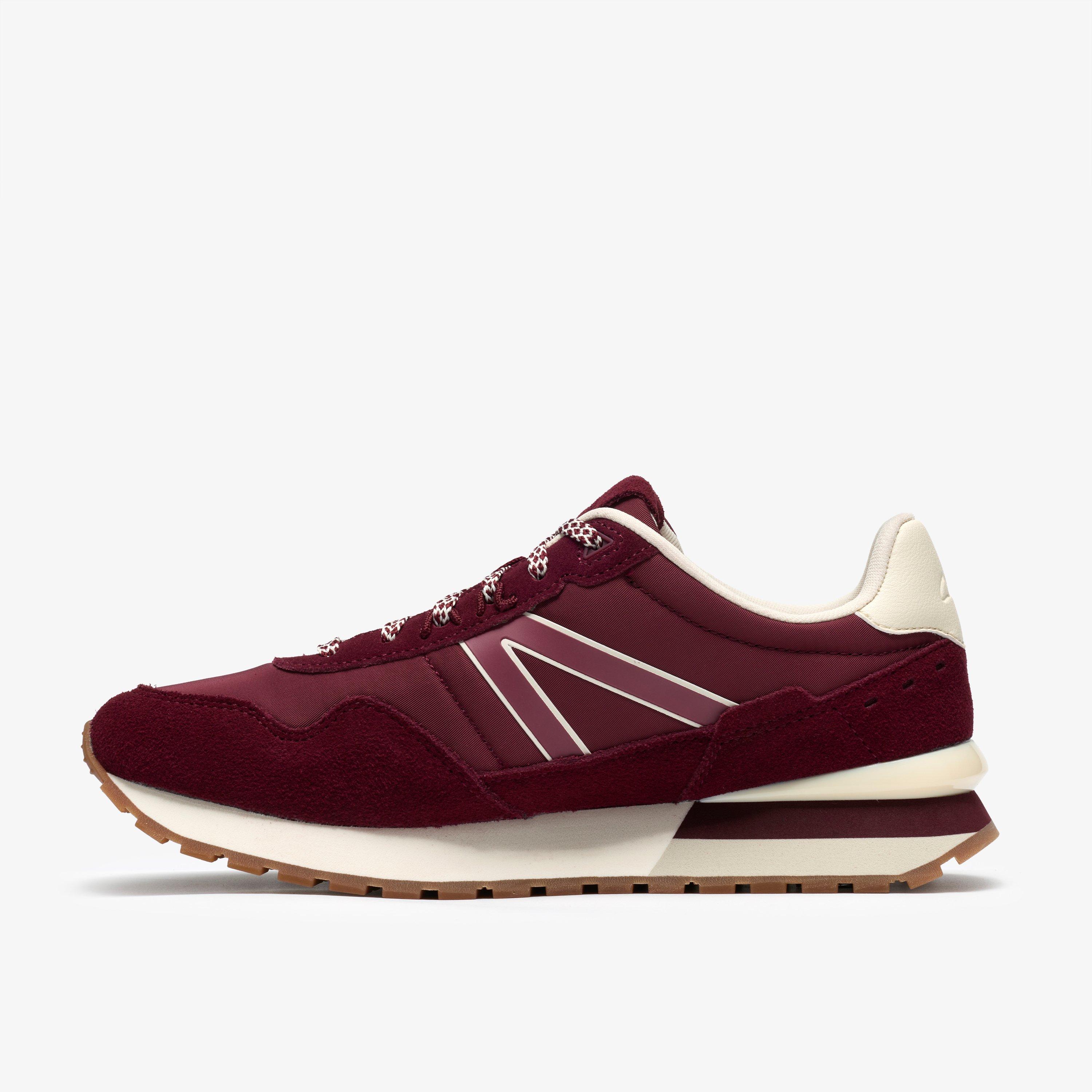 Virella Walk Burgundy Combination Trainers Lace Up, view 2 of 6