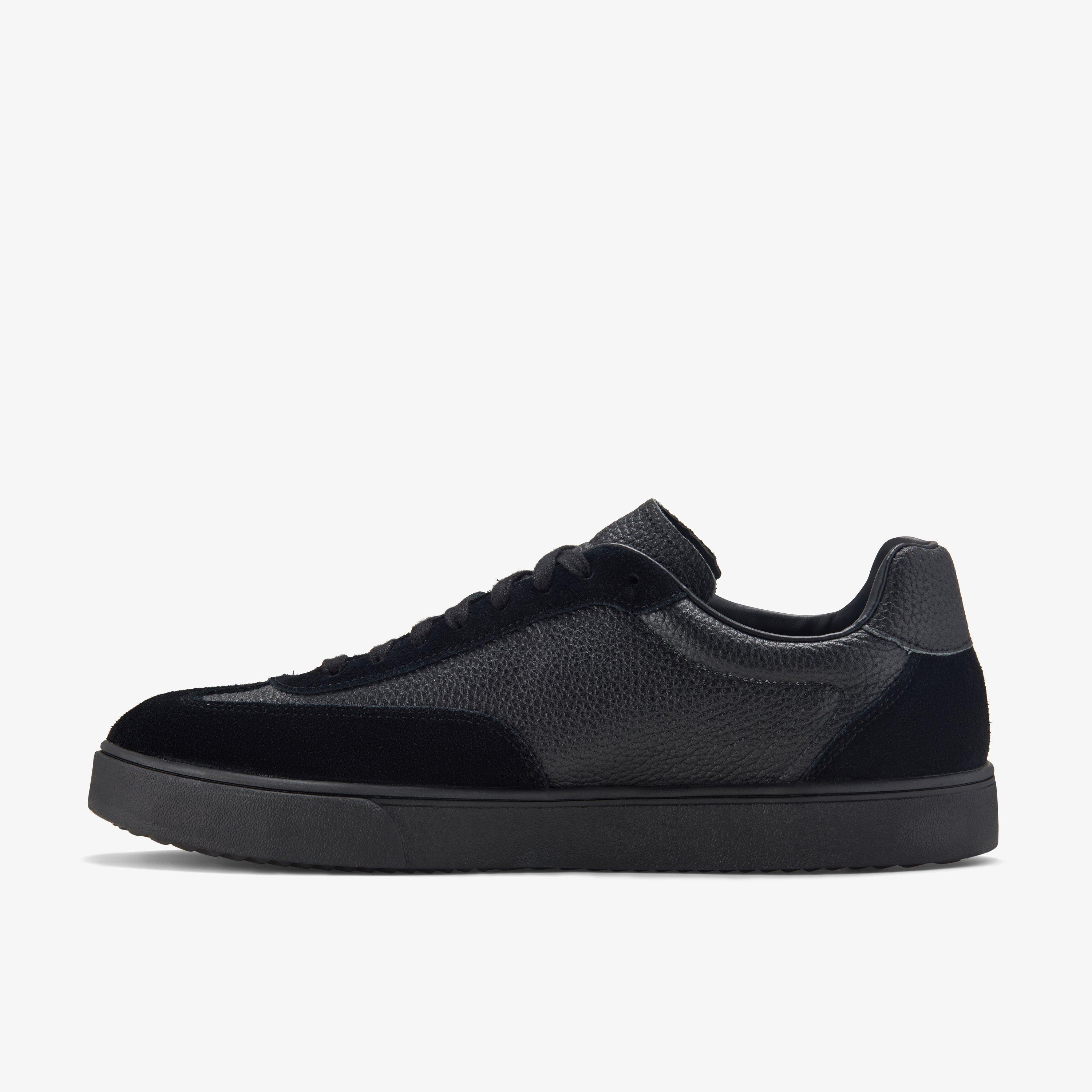 Lydford Tie Black Leather Trainers Lace Up, view 2 of 6