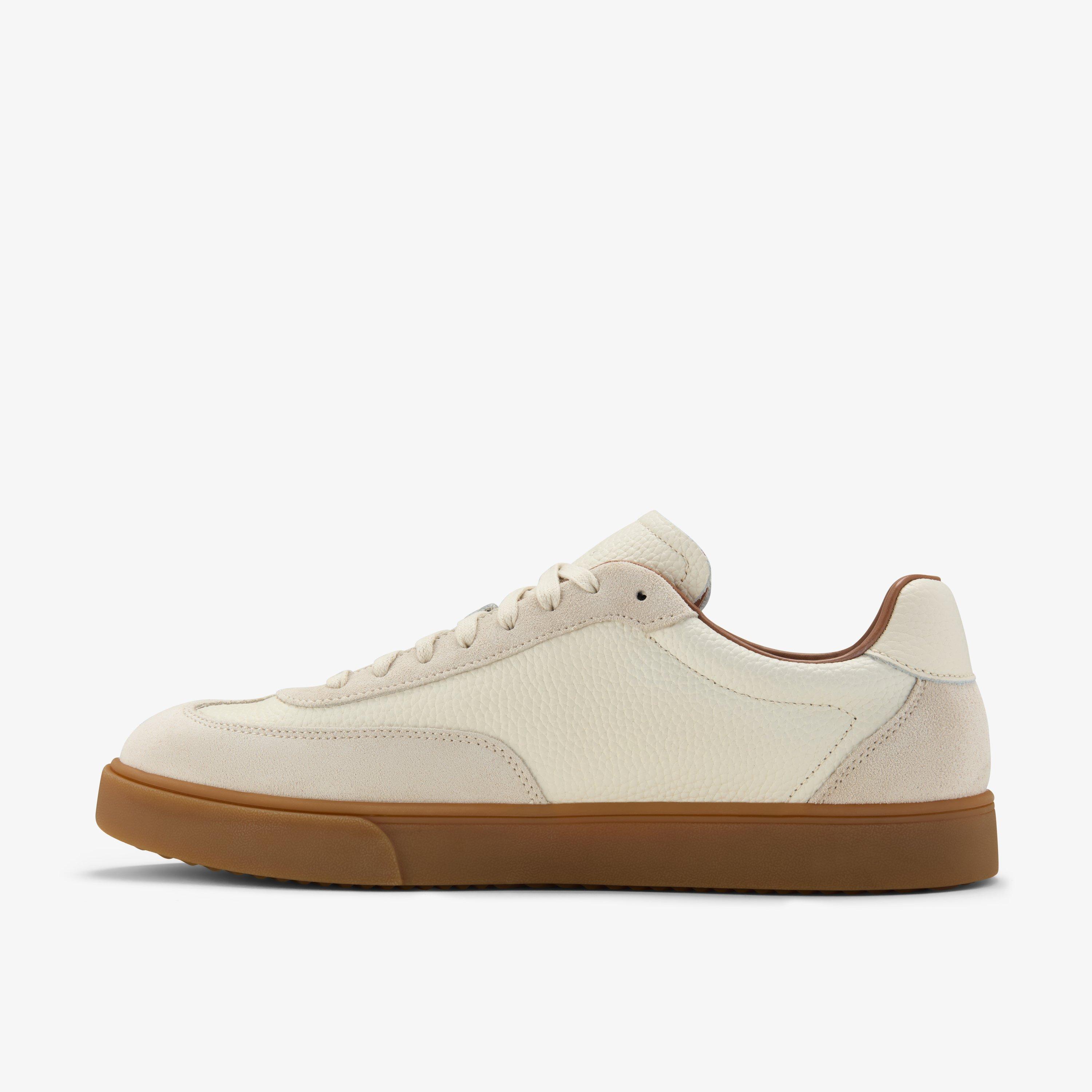 Lydford Tie Off White Leather Trainers Lace Up, view 2 of 6