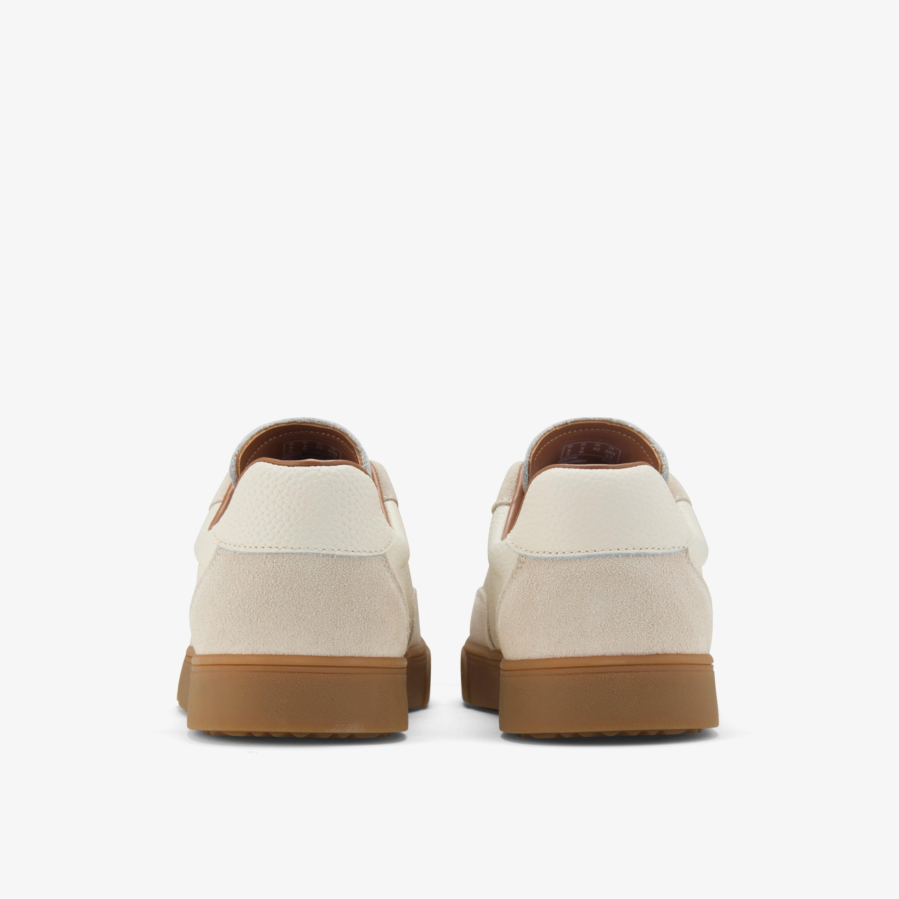Lydford Tie Off White Leather Trainers Lace Up, view 4 of 6