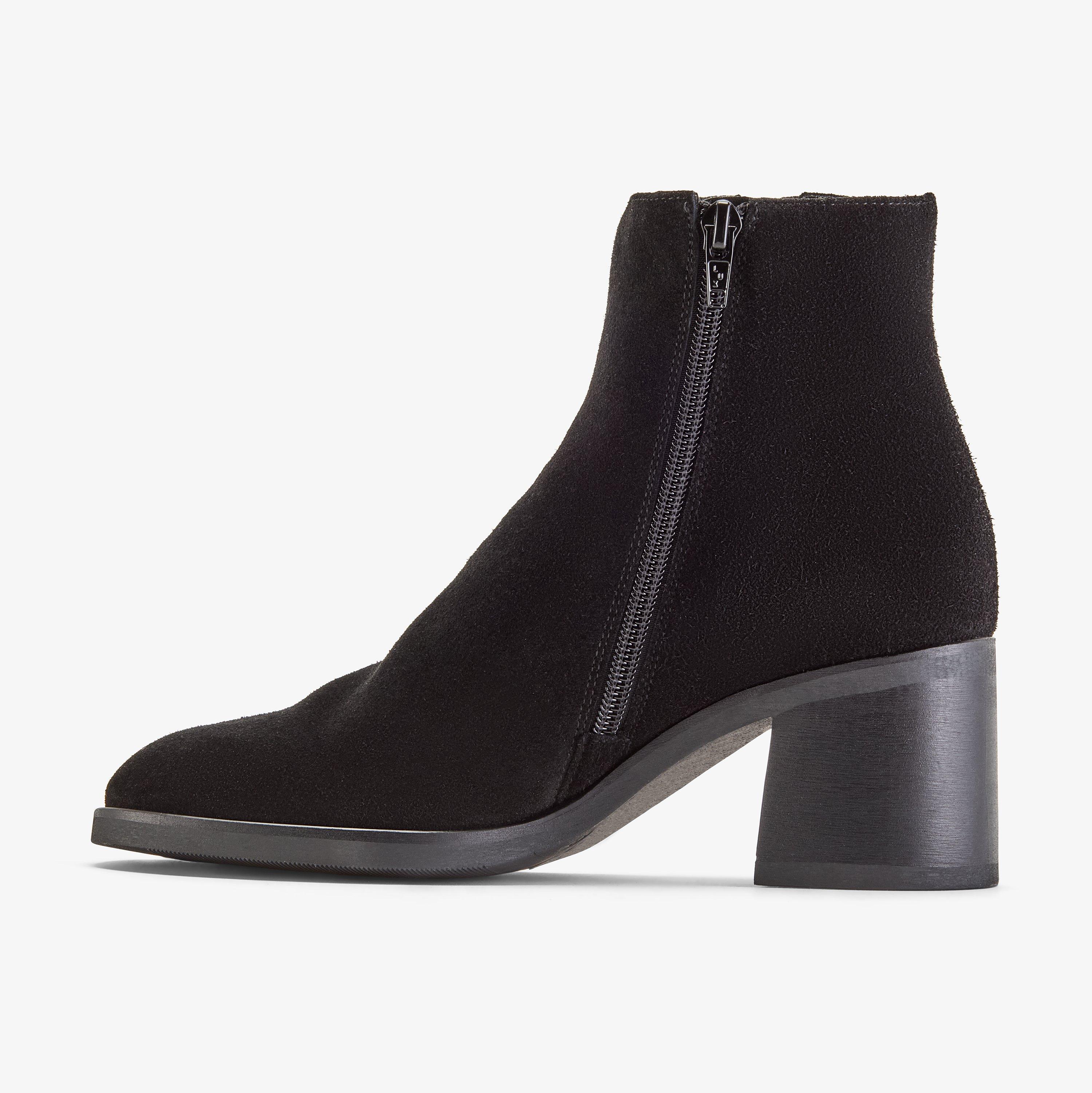 Bravik Zip Black Suede Ankle Boots, view 2 of 6