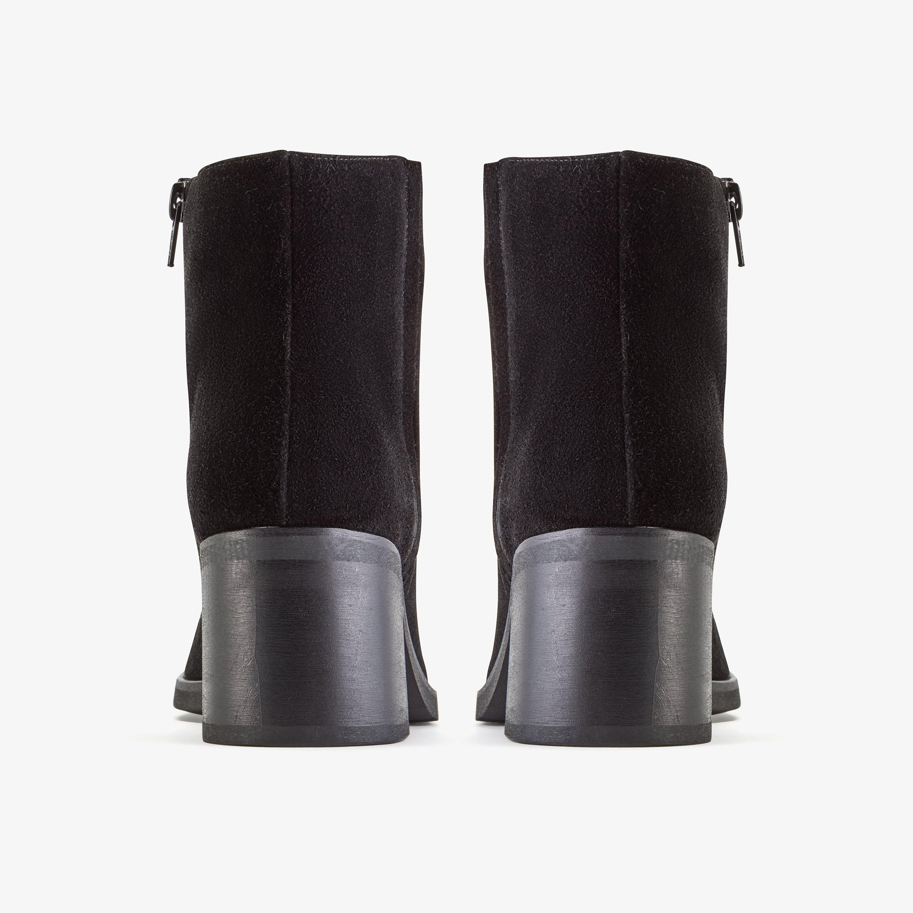 Bravik Zip Black Suede Ankle Boots, view 5 of 6