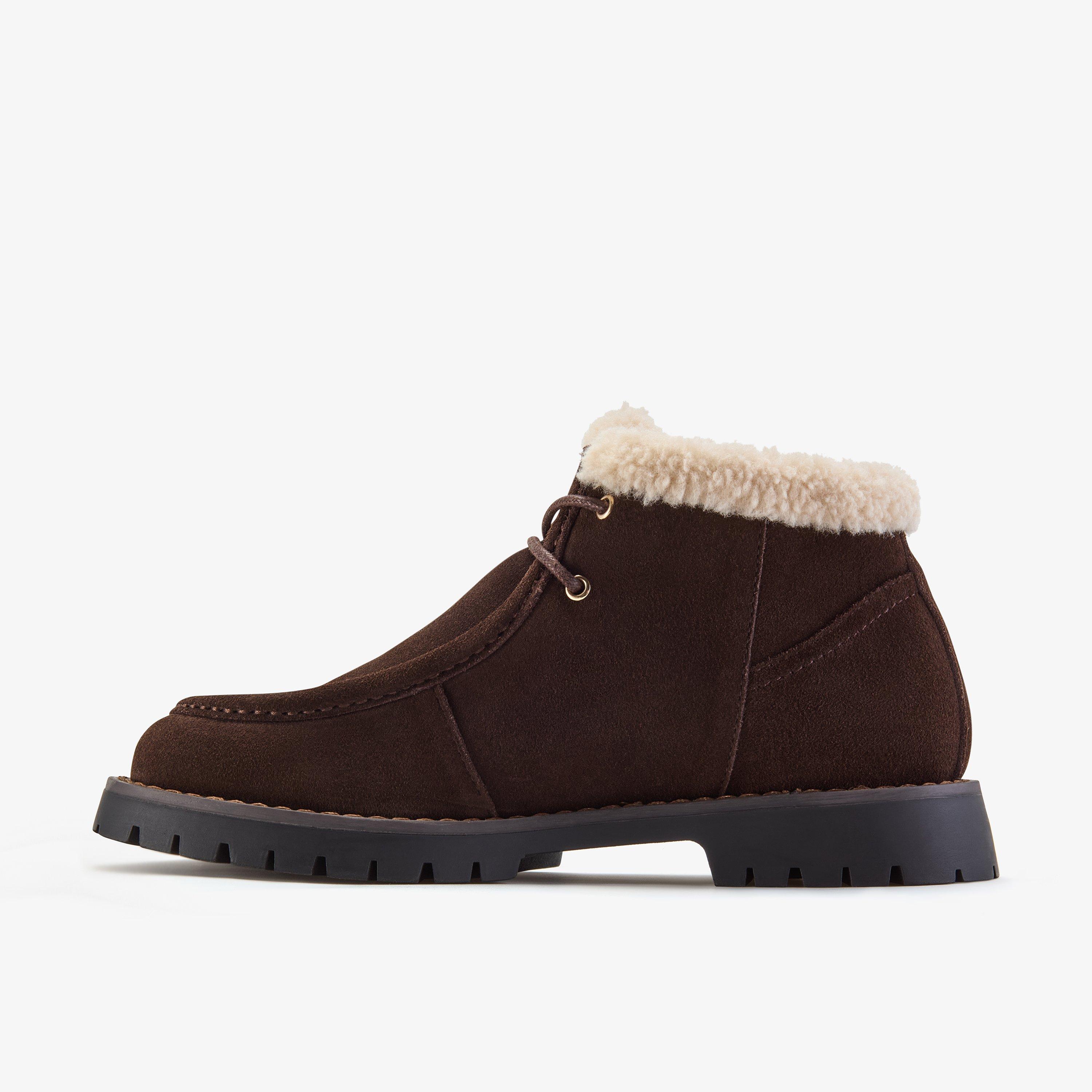 Velmere Bee Brown Warmlined Leather Ankle Boots, view 2 of 6
