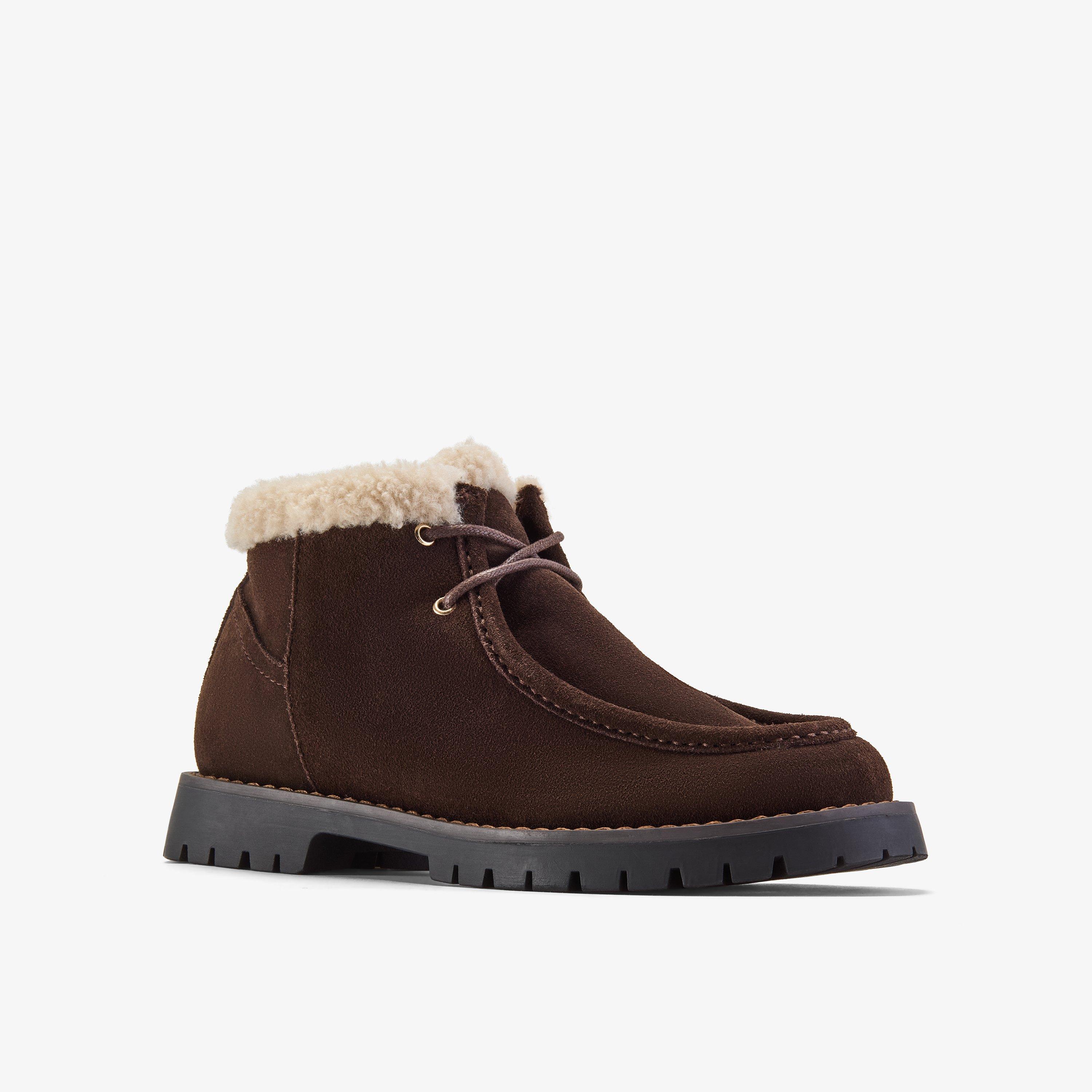 Velmere Bee Brown Warmlined Leather Ankle Boots, view 4 of 6
