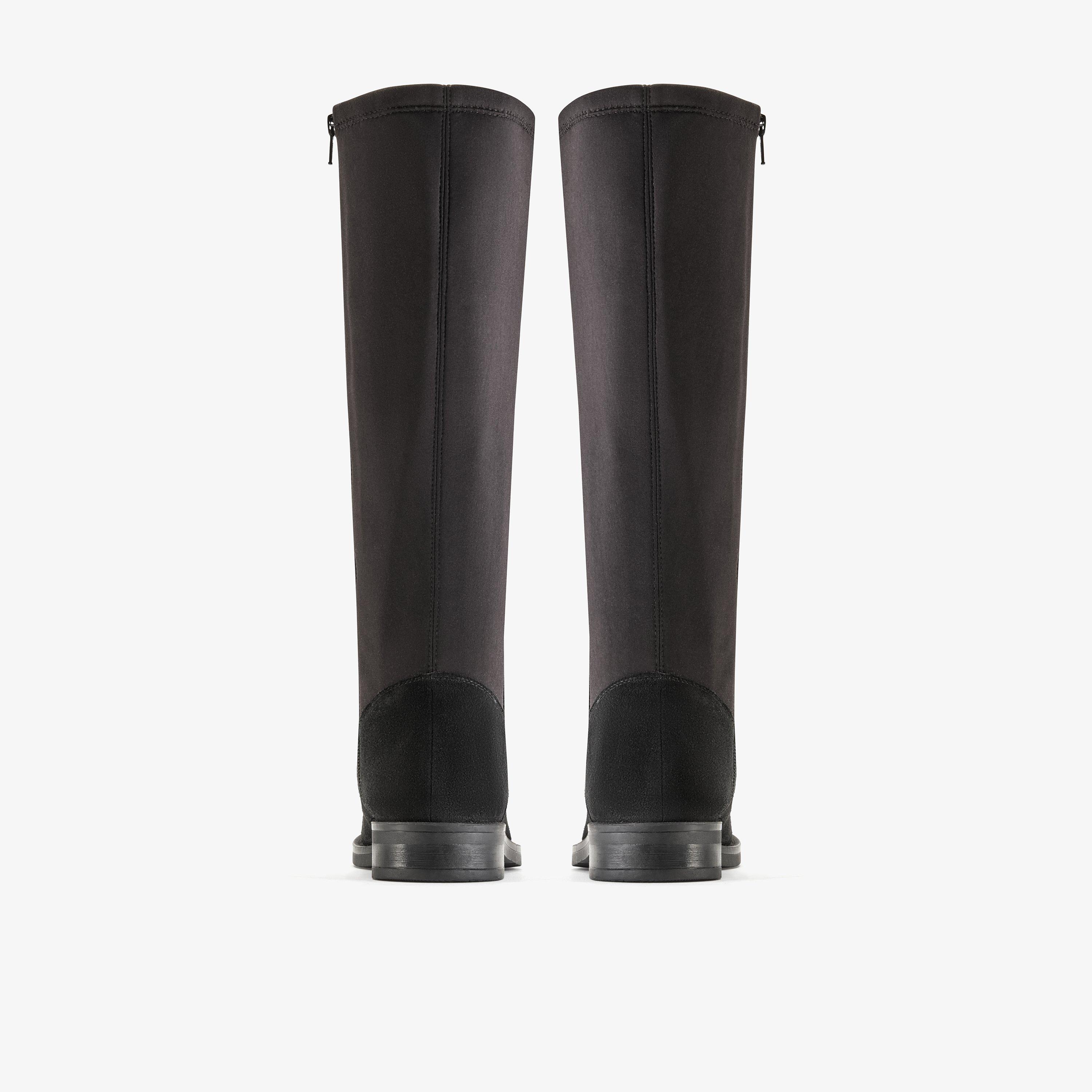 Caddy Stretch Black Suede Knee High Boots, view 5 of 6
