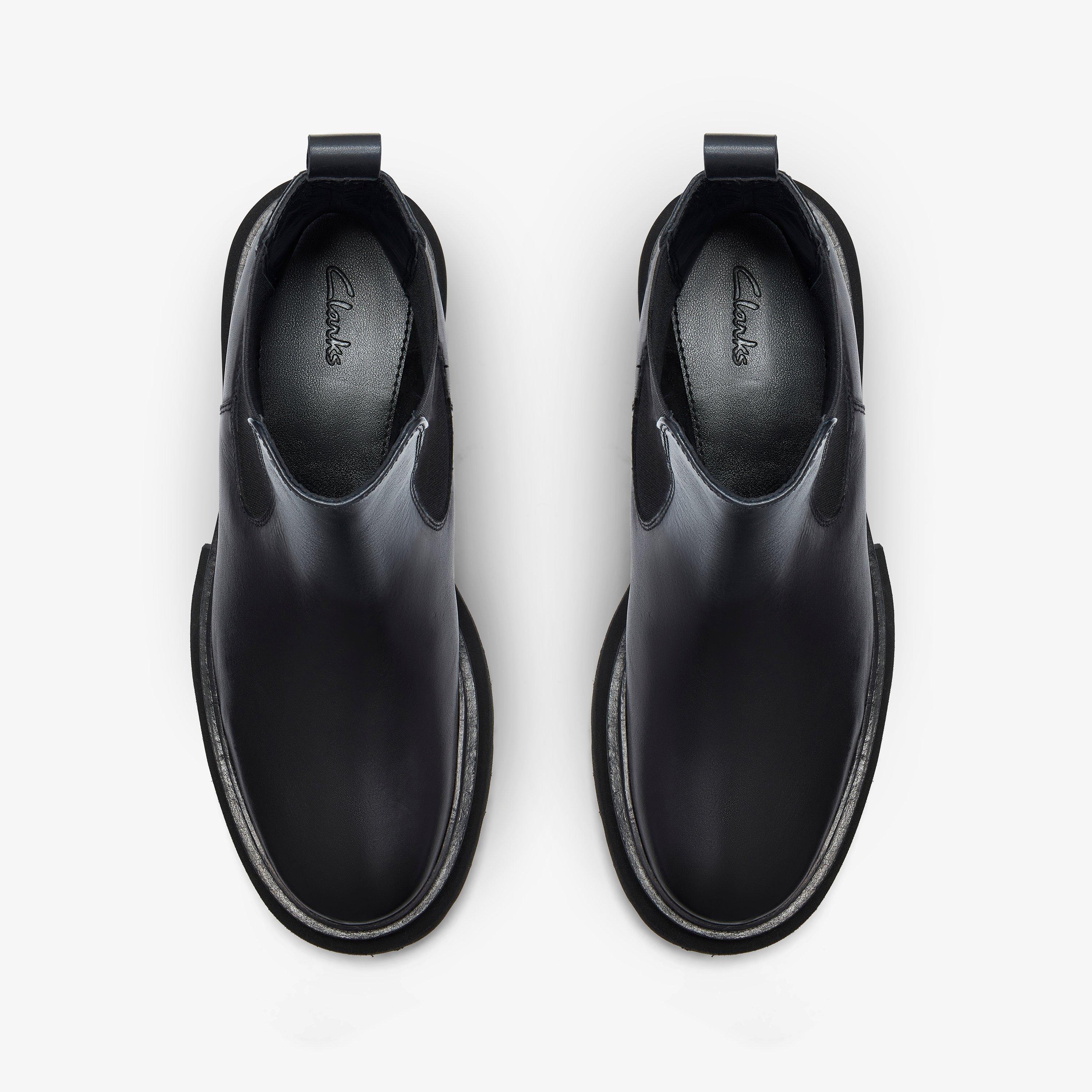 Lidari Top Black Hi Shine Leather Ankle Boots Chelsea Boots, view 6 of 6