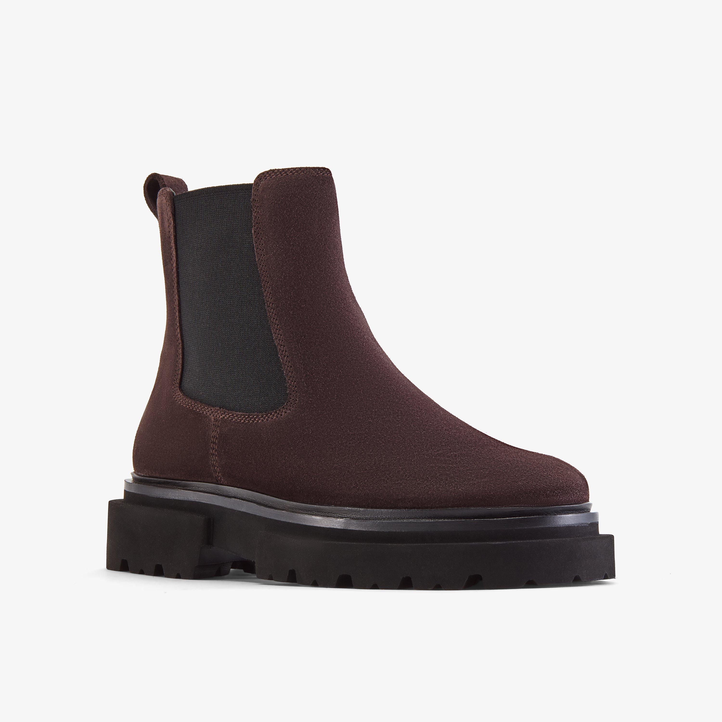 Lidari Top Daim marron Bottines Chelsea Boots, view 4 of 6