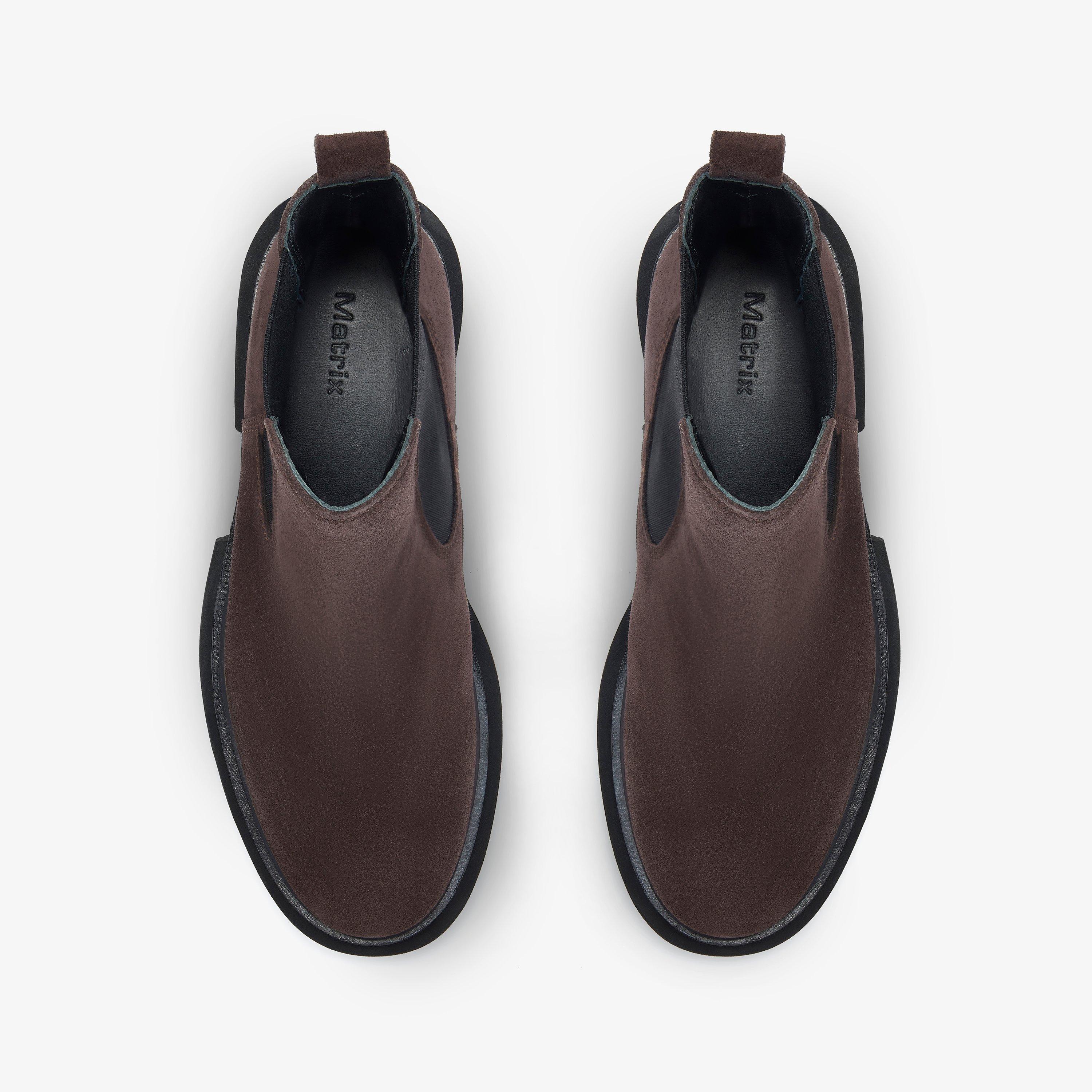 Lidari Top Daim marron Bottines Chelsea Boots, view 6 of 6
