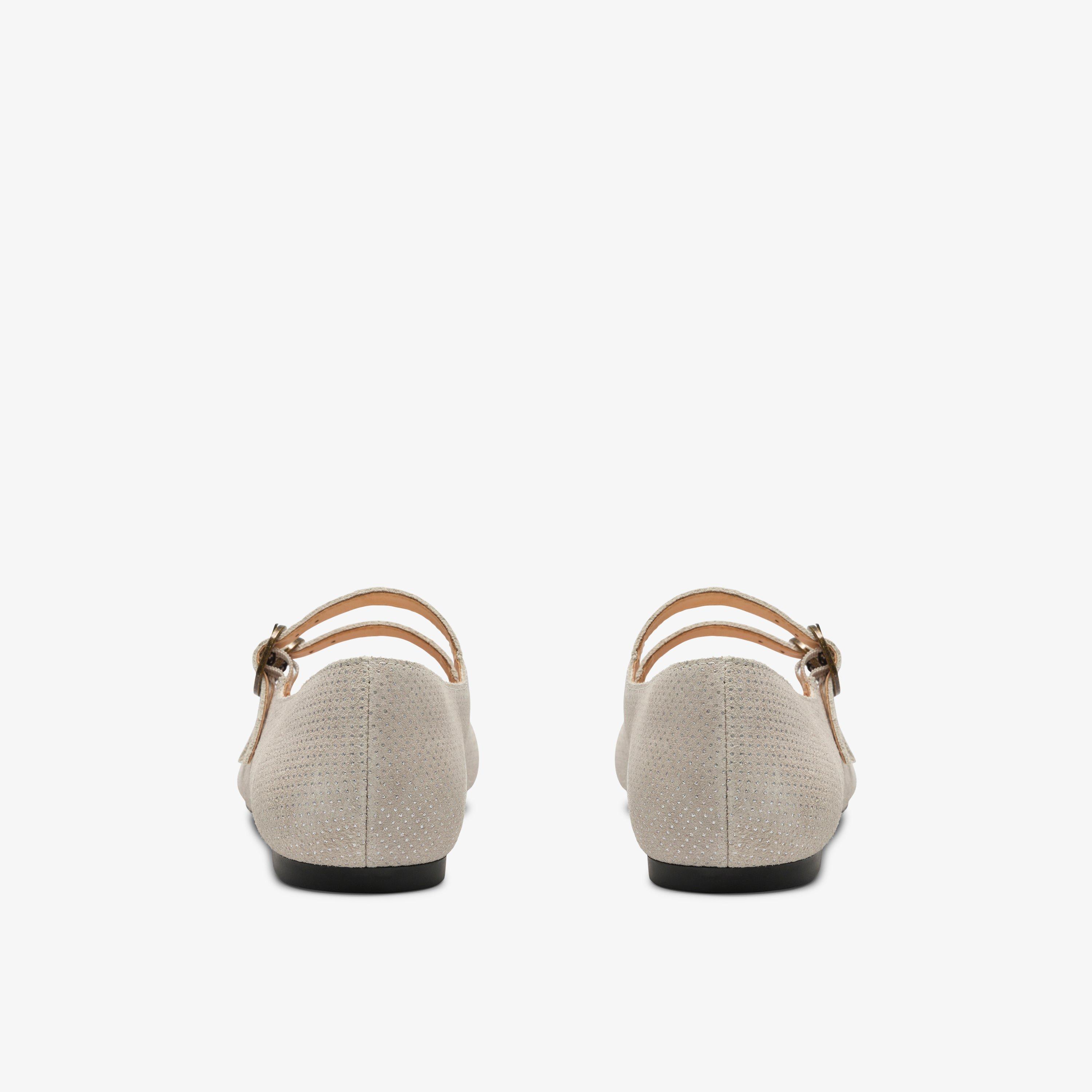 Kicho Strap Grey Interest Mary Jane Ballet Pumps, view 5 of 6
