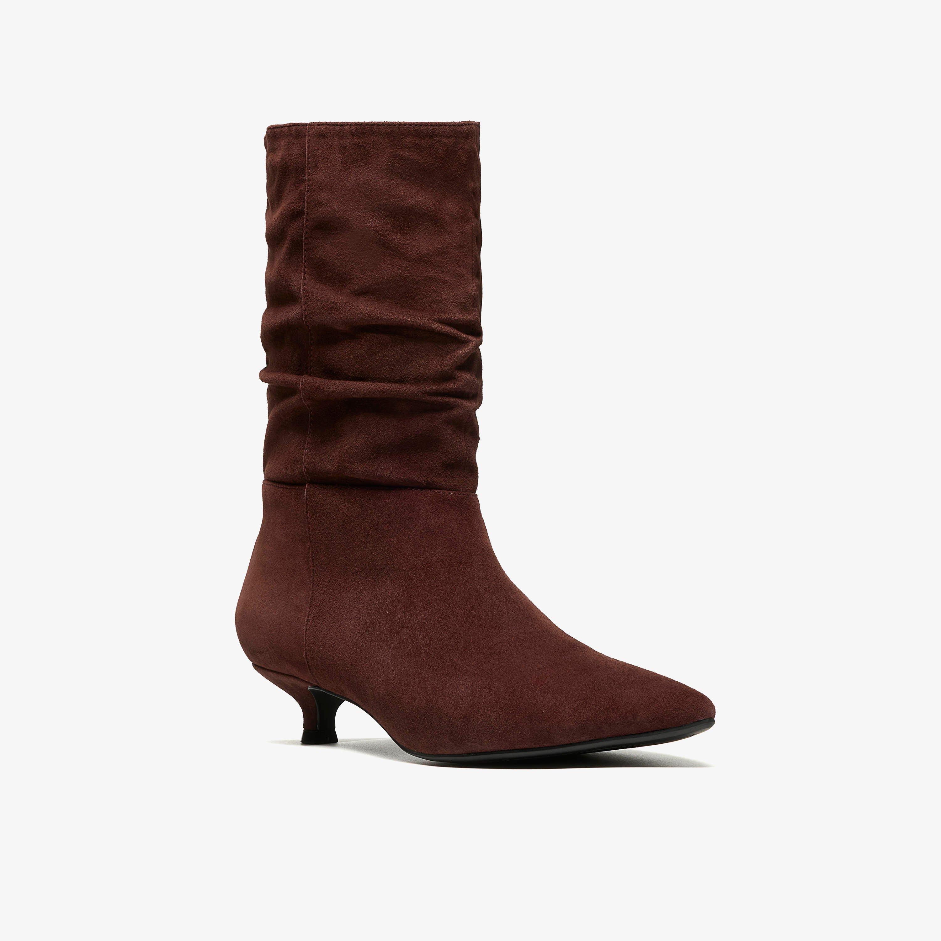 Pisa Slouch Brown Suede Ankle Boots, view 4 of 6