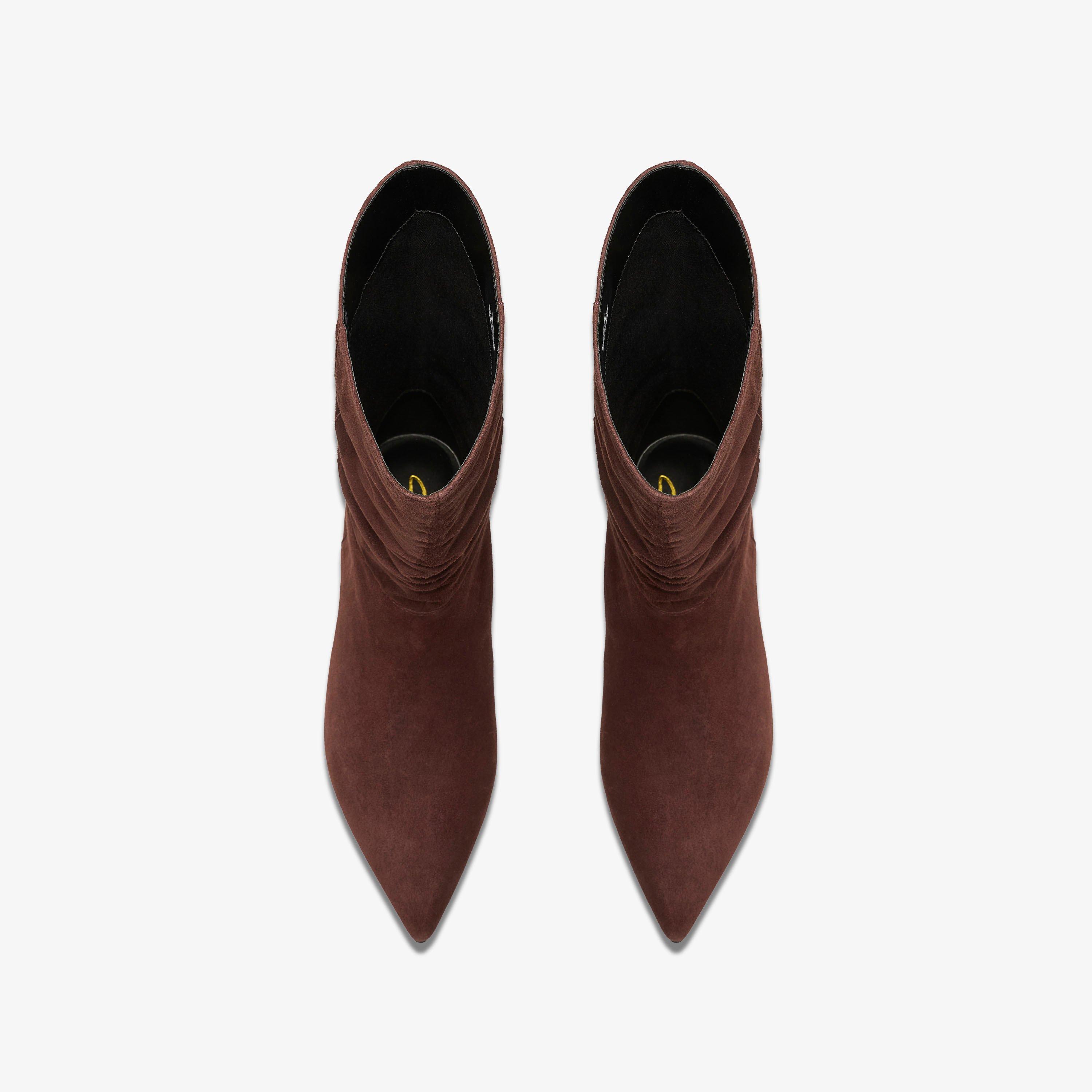 Pisa Slouch Brown Suede Ankle Boots, view 6 of 6