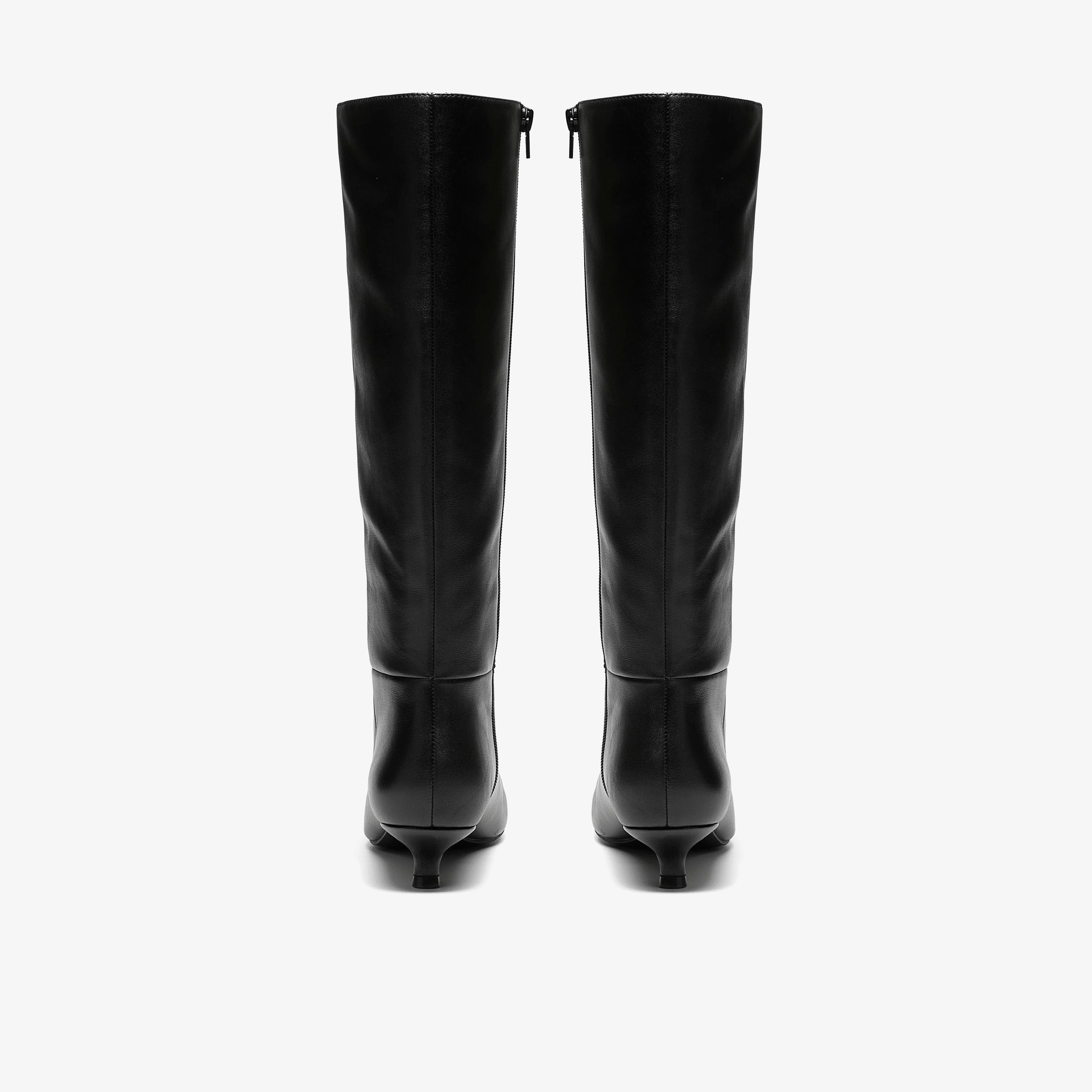 Pisa Hi Black Leather Knee High Boots, view 5 of 6