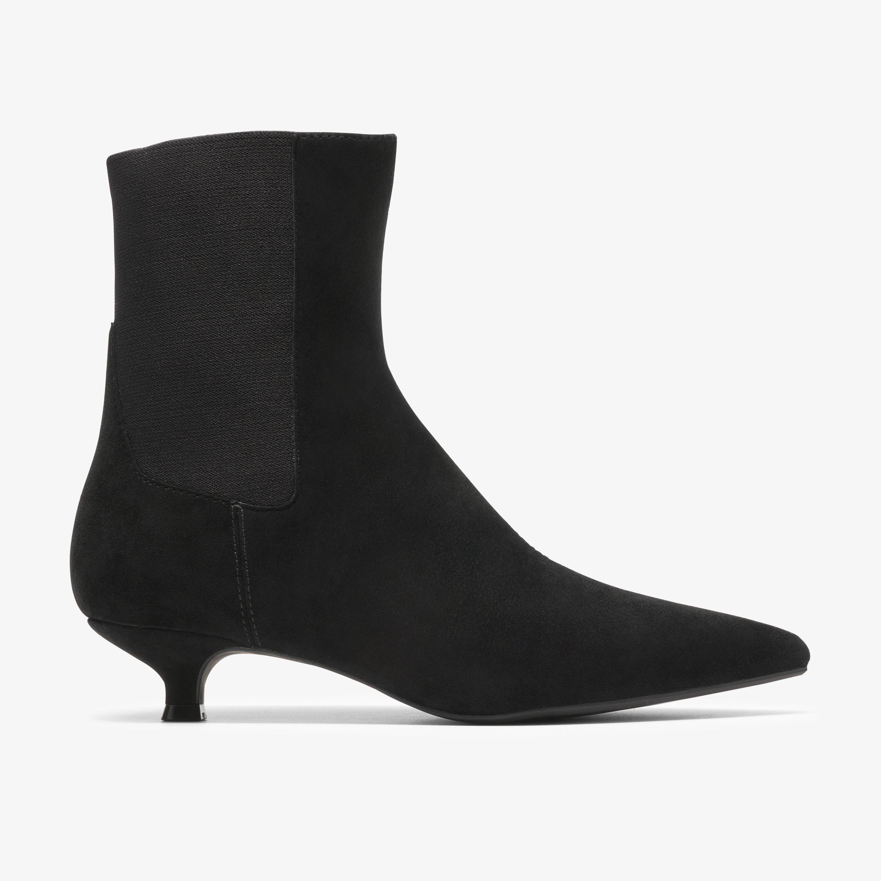 Pisa Top Black Suede Ankle Boots, view 1 of 6