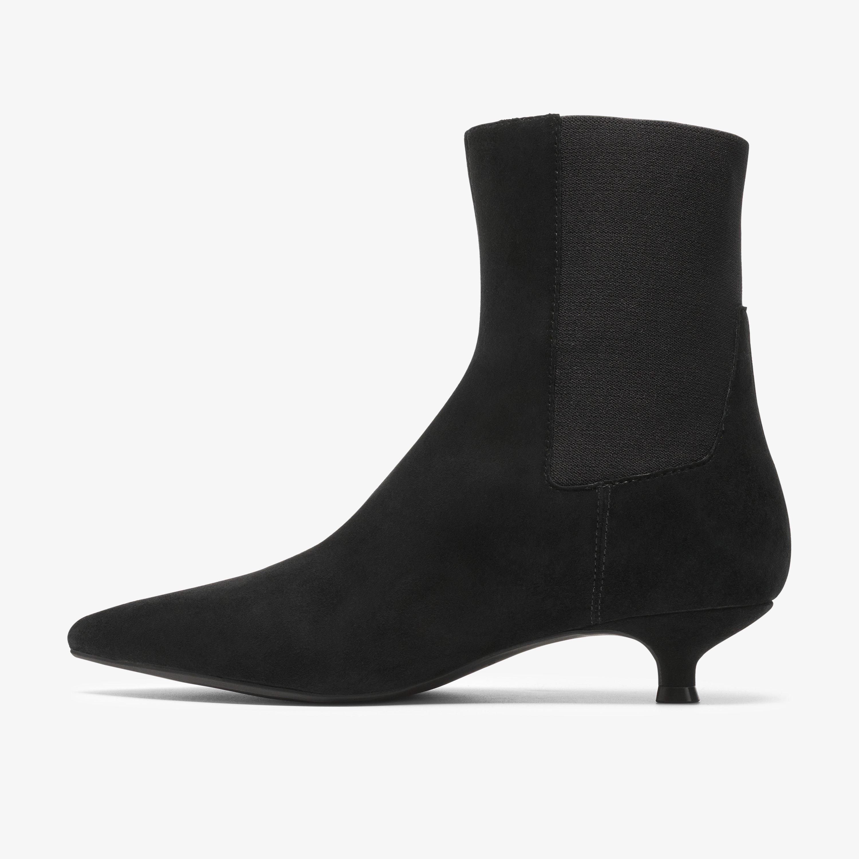 Pisa Top Black Suede Ankle Boots, view 2 of 6