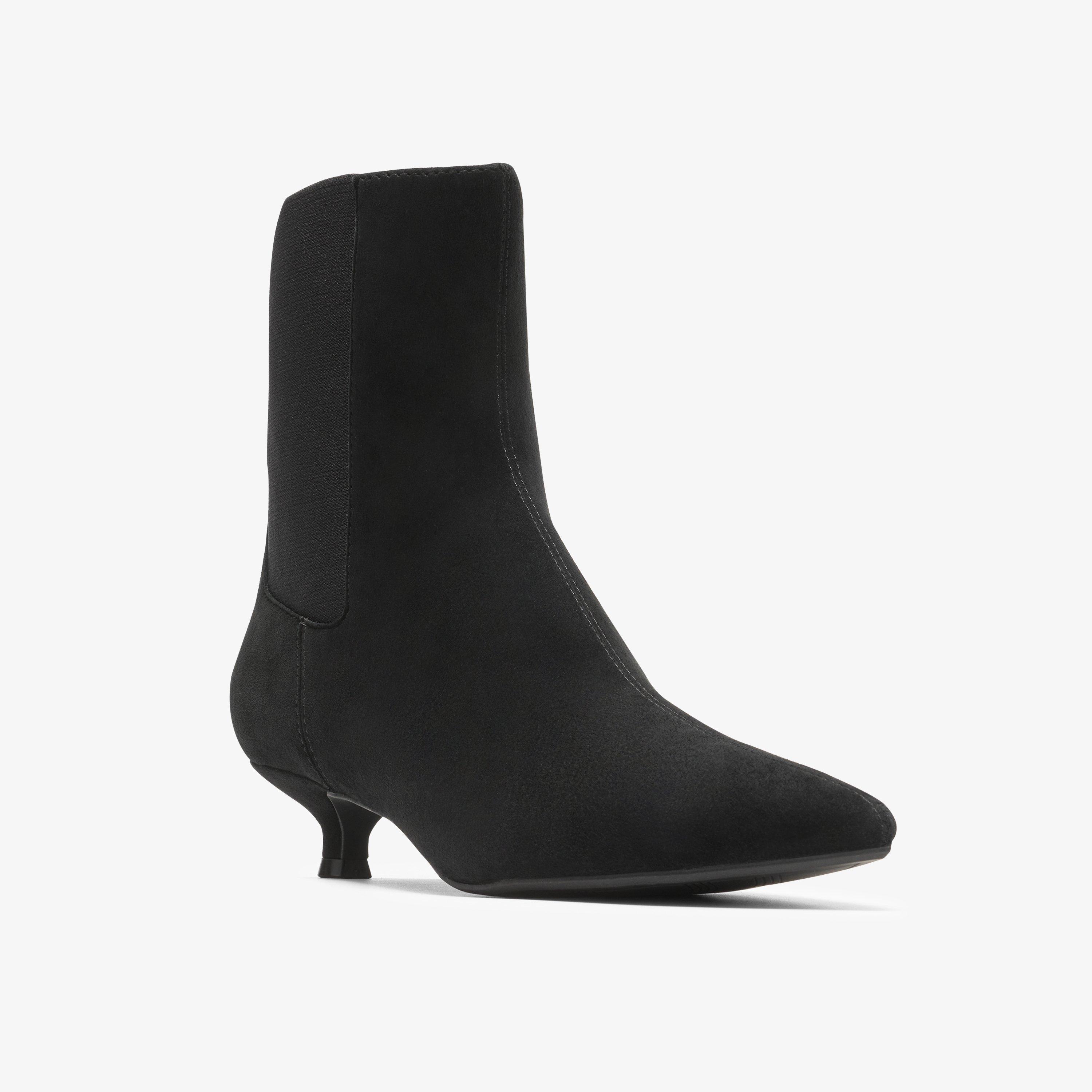 Pisa Top Black Suede Ankle Boots, view 4 of 6
