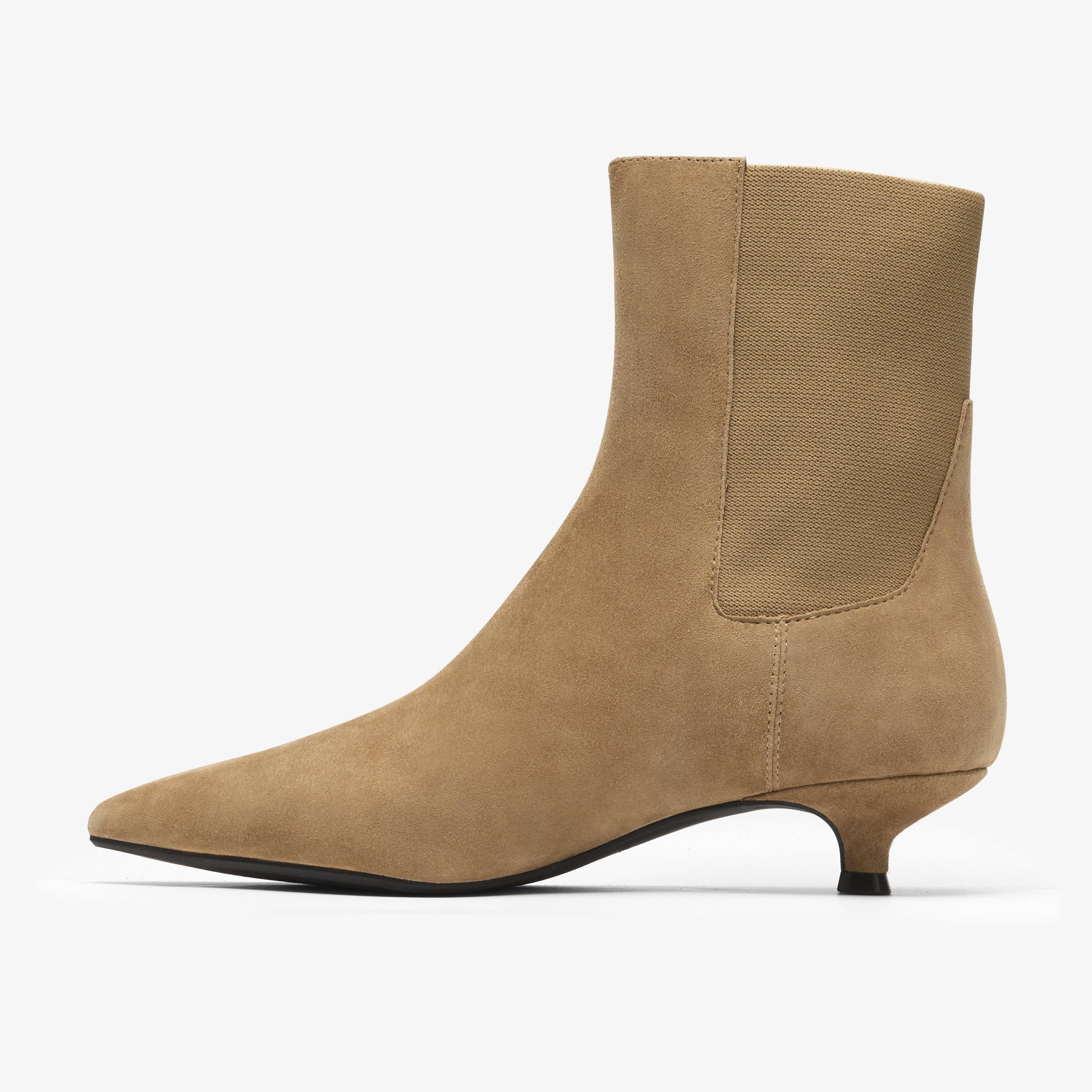Pisa Top Tan Suede Ankle Boots, view 2 of 6