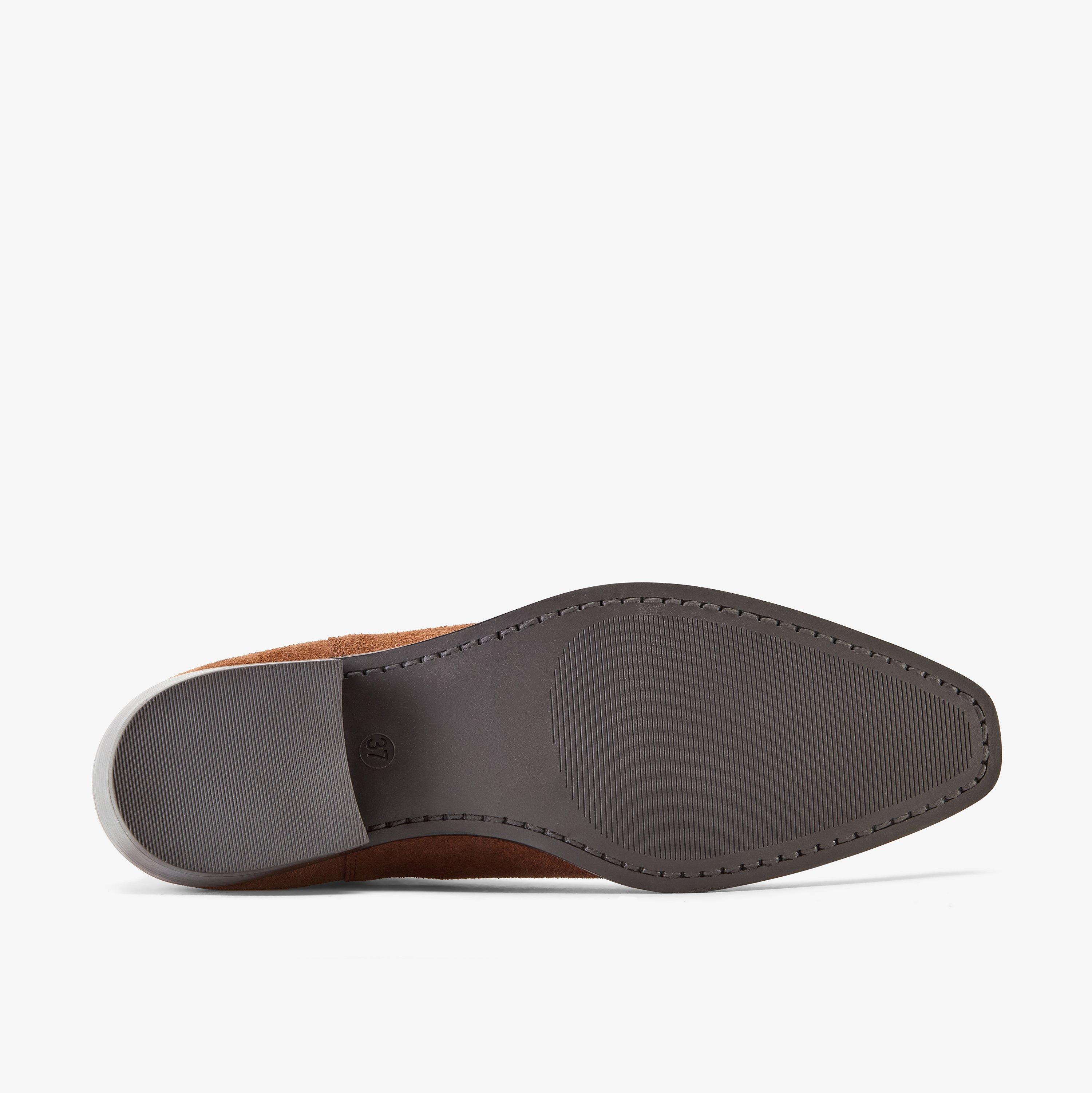 Kitara West   Tan Suede Botki Buty Chelsea, view 3 of 5
