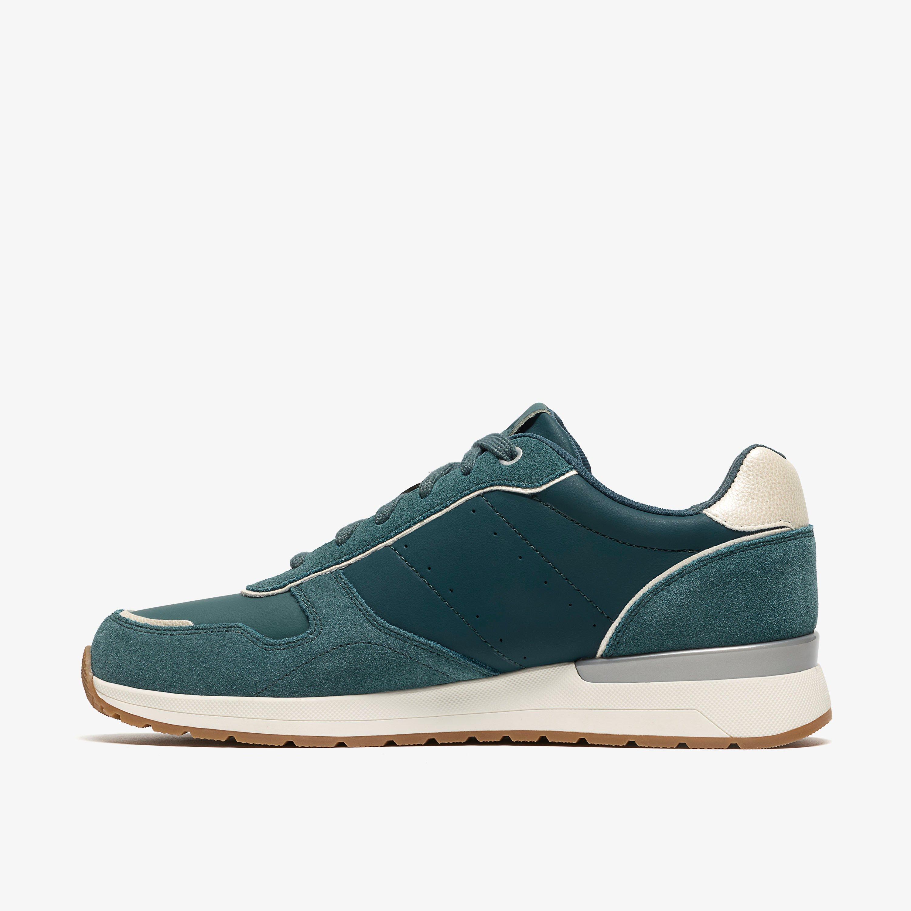 Emme Walk Dark Green Combination Trainers, view 2 of 6
