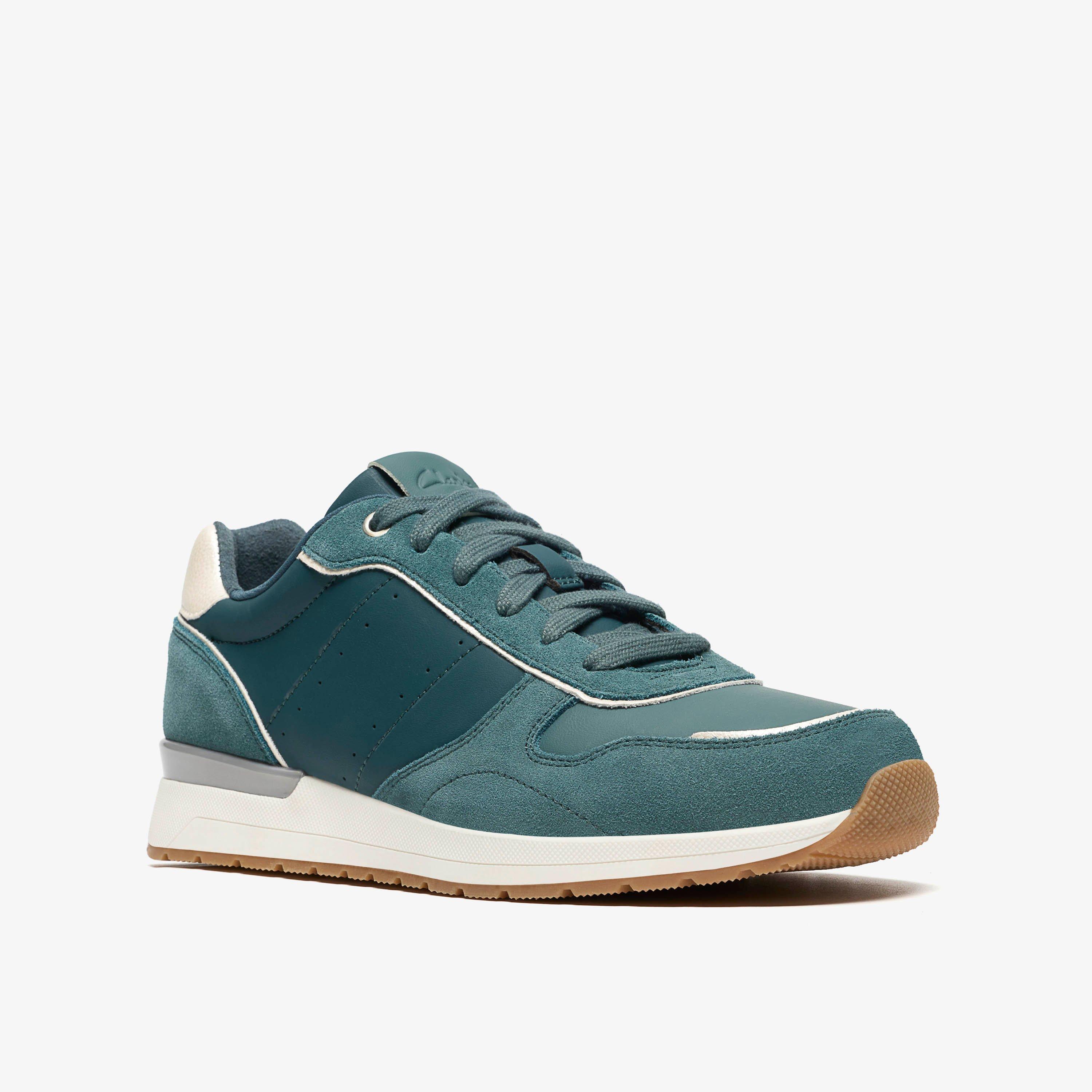 Emme Walk Dark Green Combination Trainers, view 4 of 6