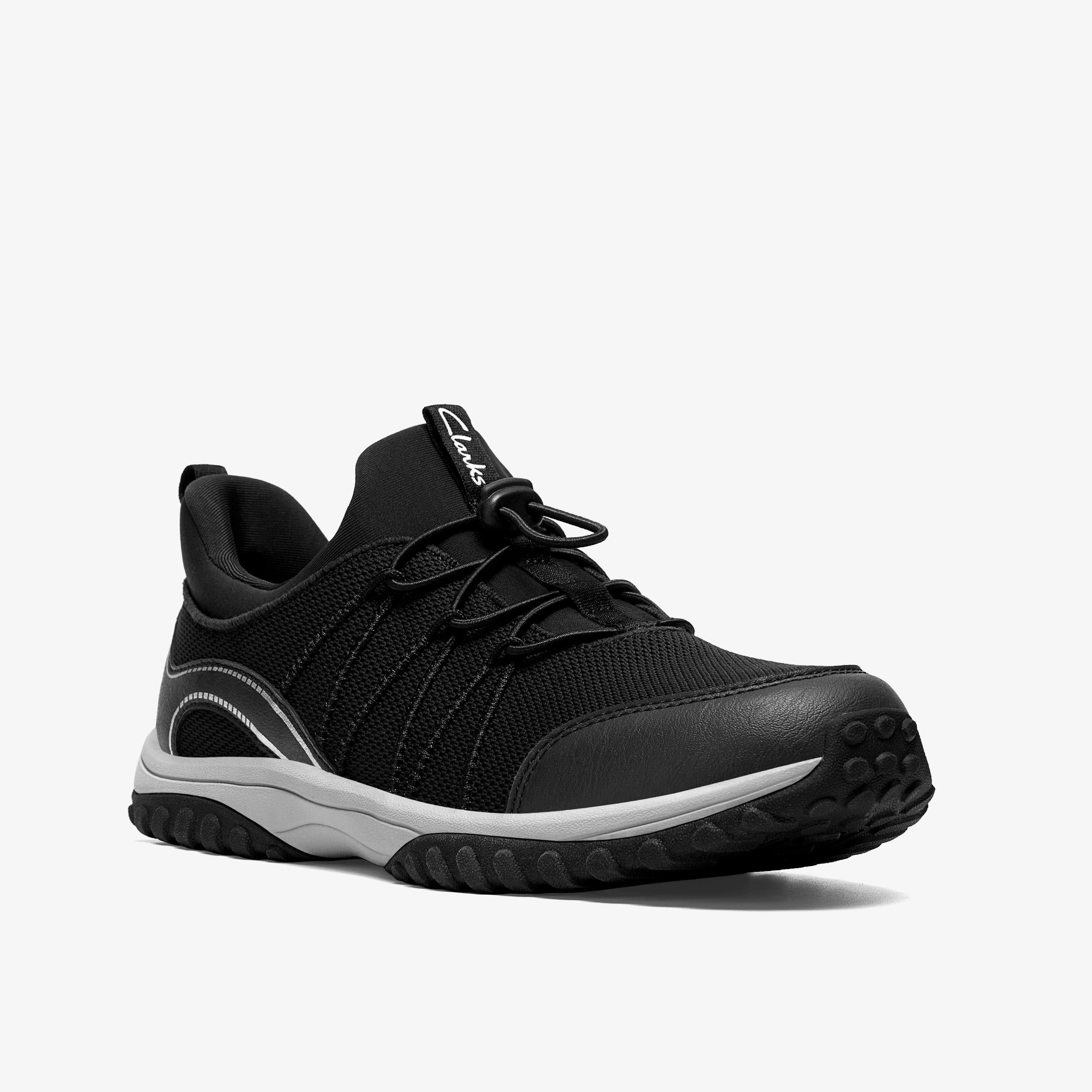 Hemira Walk Black Mesh Trainers, view 4 of 6