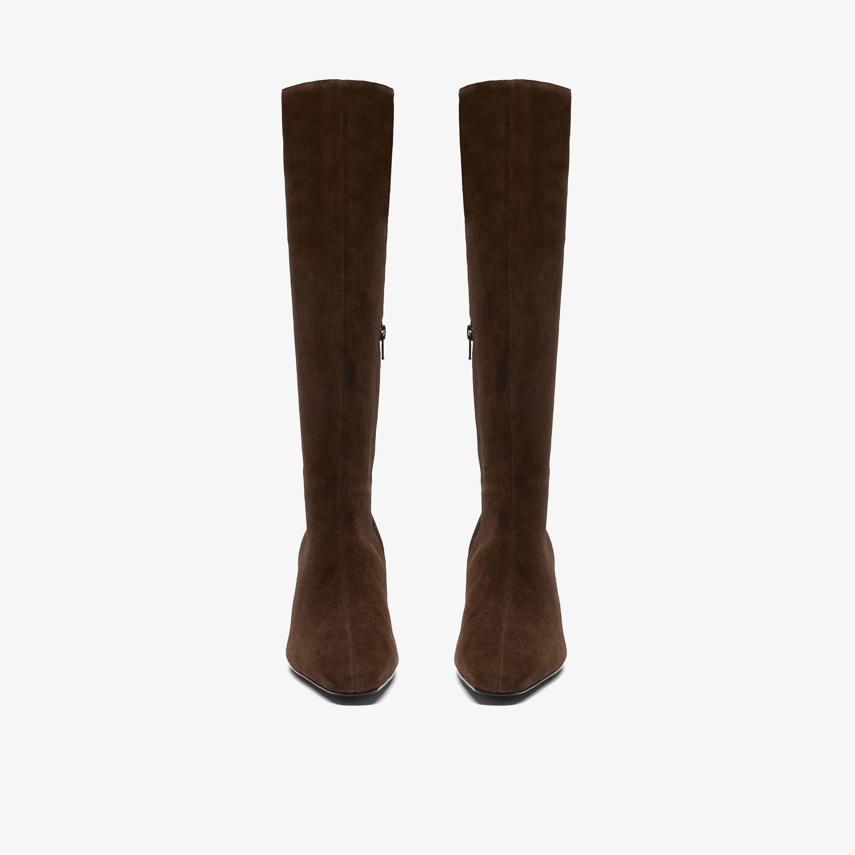Orlese Hi Brown Suede Over Knee Boots, view 6 of 6