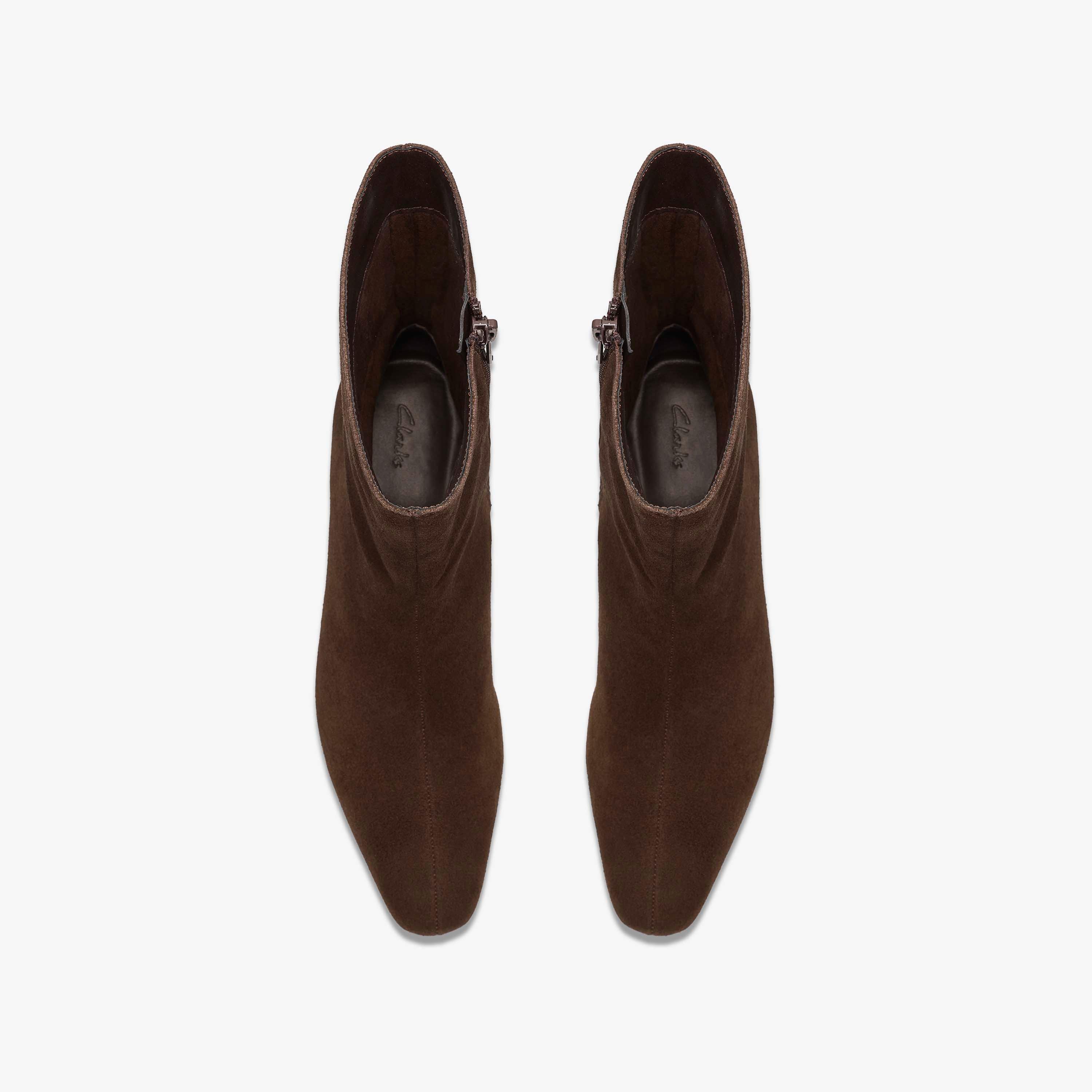 Orlese Zip Brown Suede Mid Calf Boots, view 6 of 6