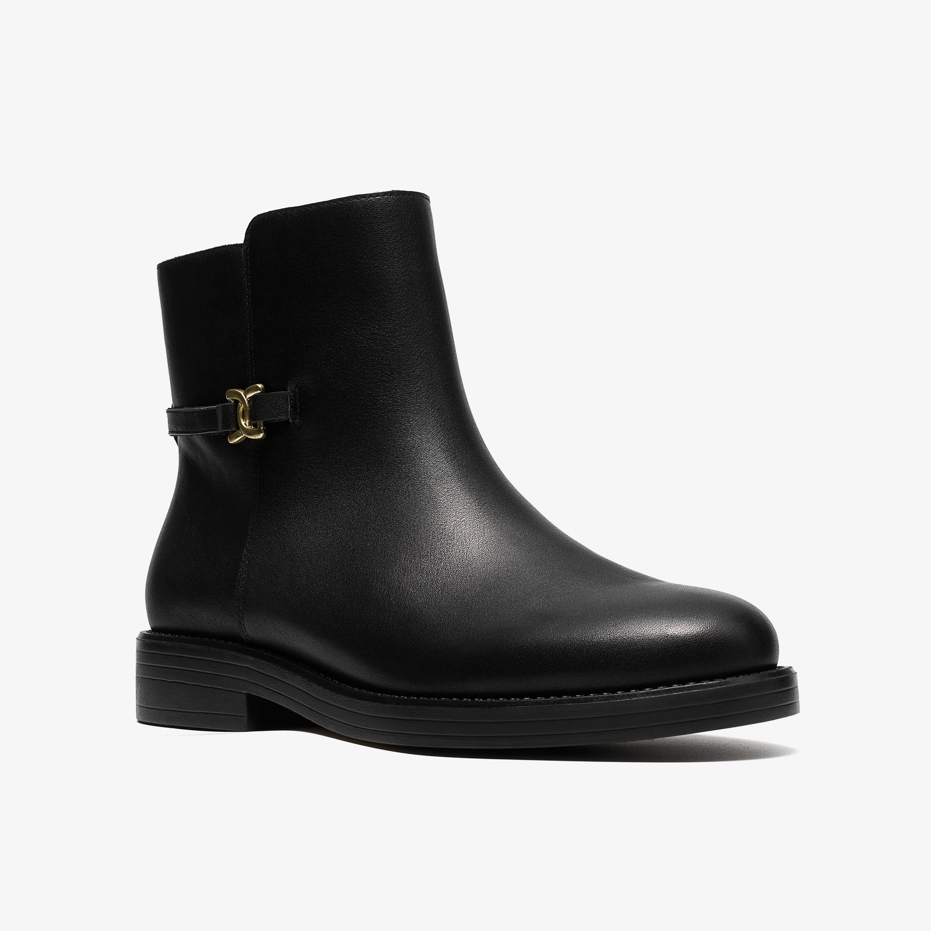 Baville Top Black Ankle Boots, view 4 of 6