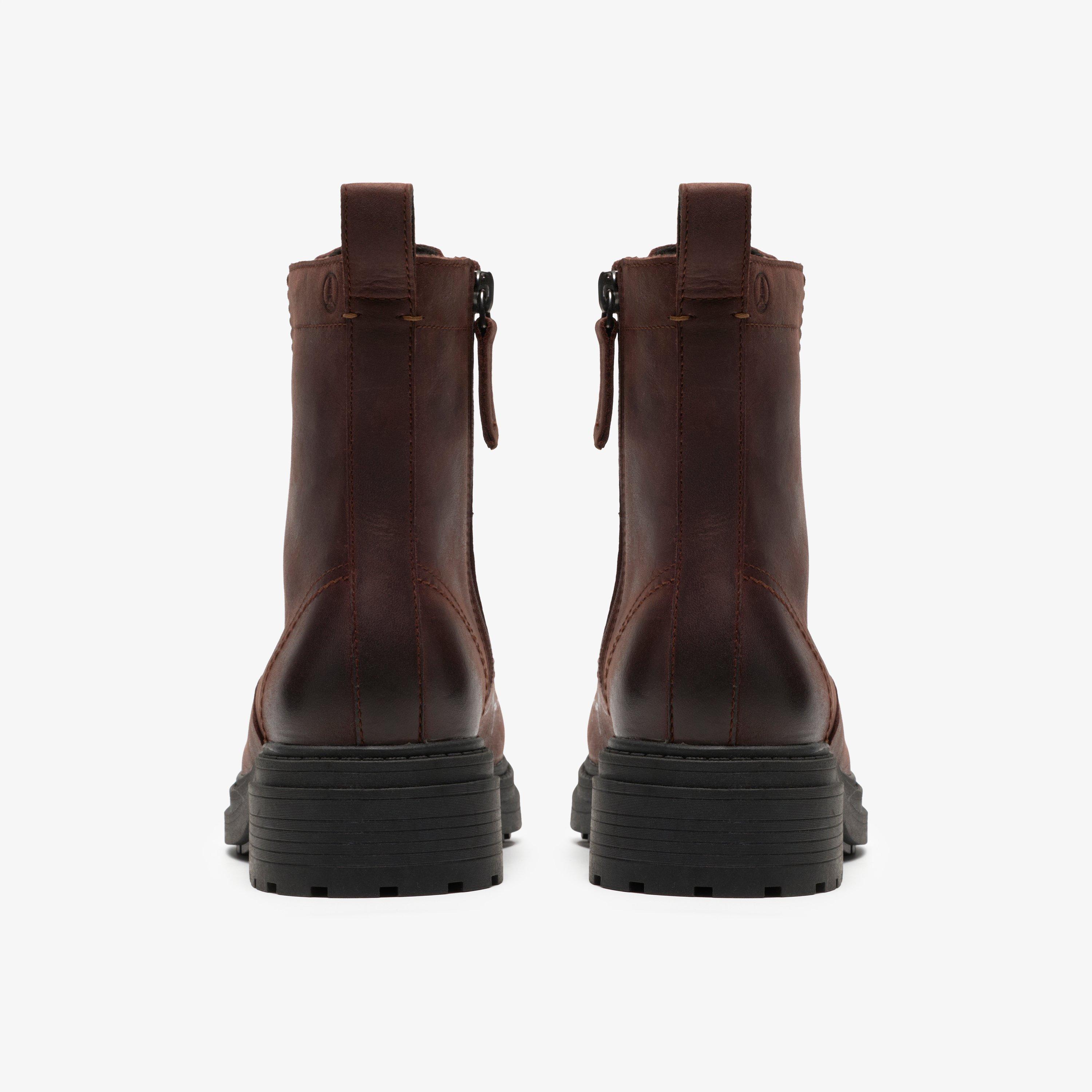 Orinoco3 Style Dark Brown Leather Ankle Boots Lace Up, view 5 of 6