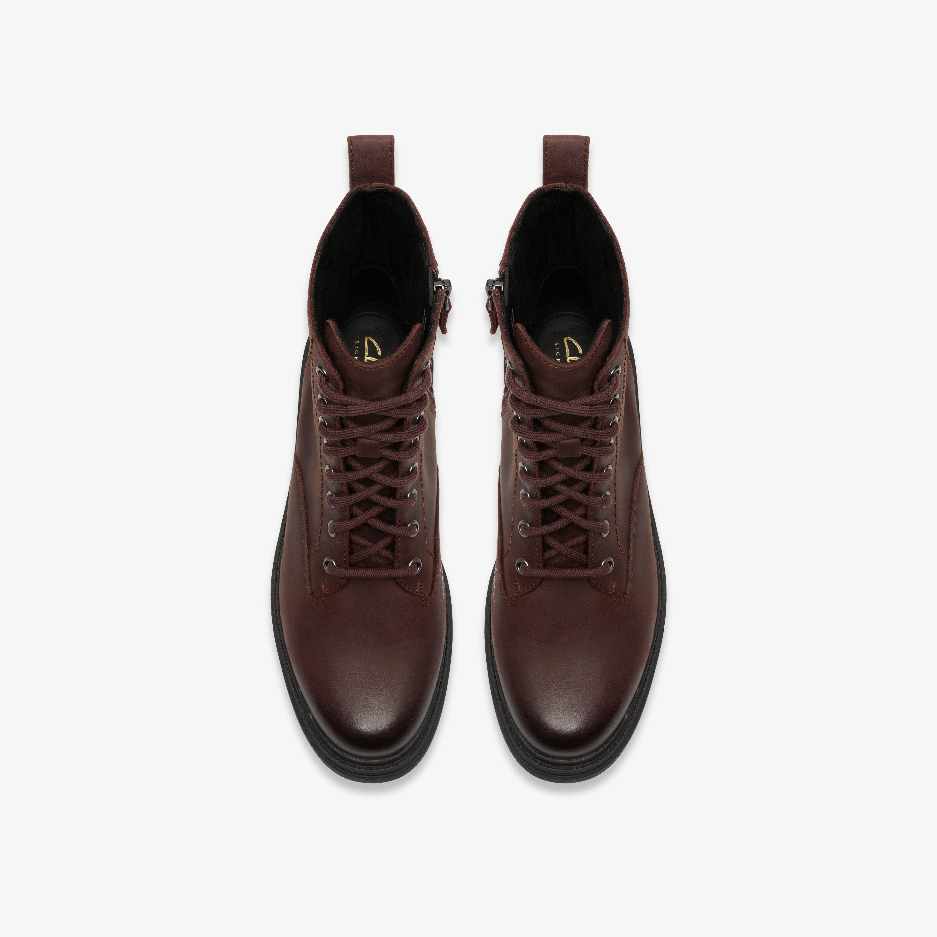 Orinoco3 Style Dark Brown Leather Ankle Boots Lace Up, view 6 of 6