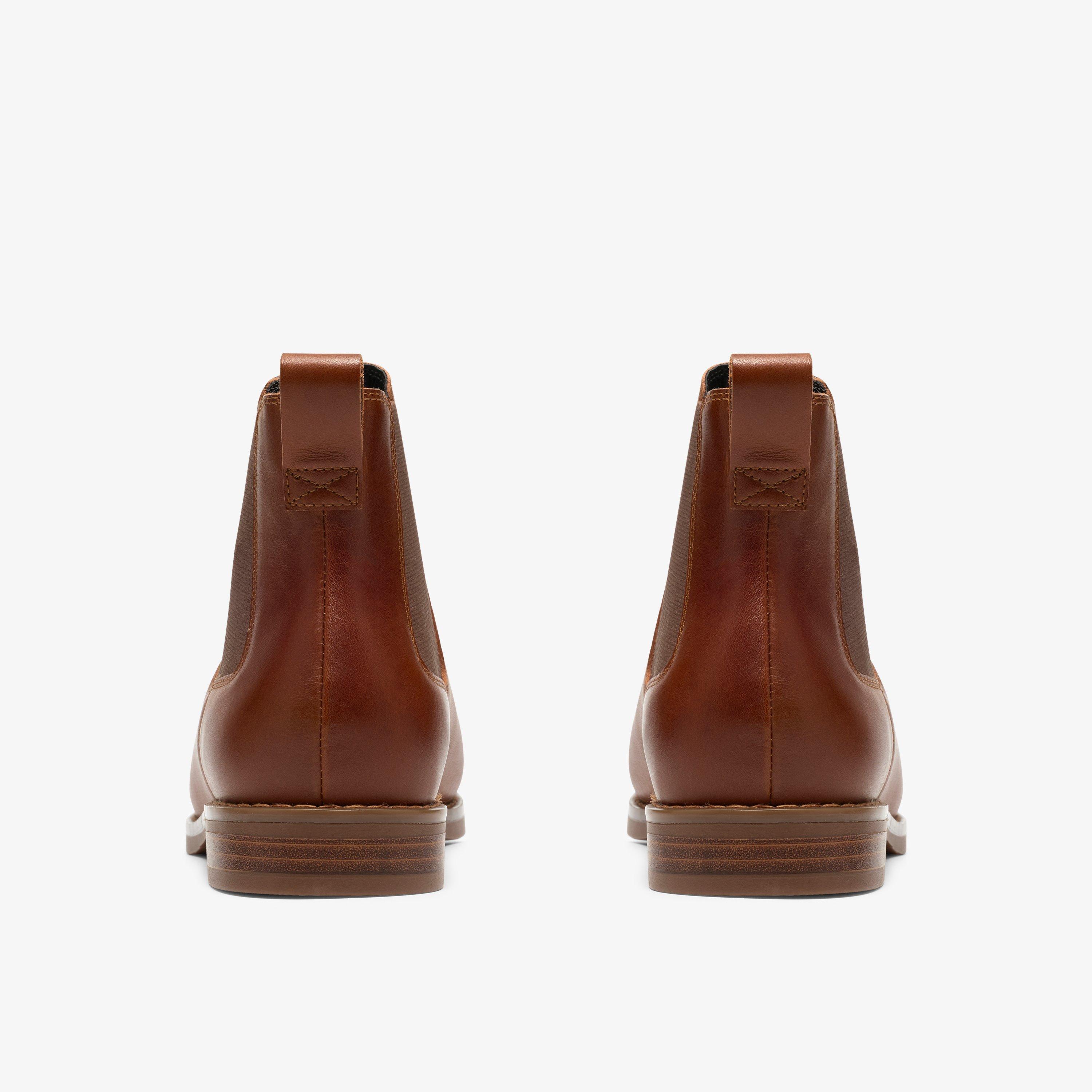Conara Top Tan Leather Ankle Boots Chelsea Boots, view 5 of 6