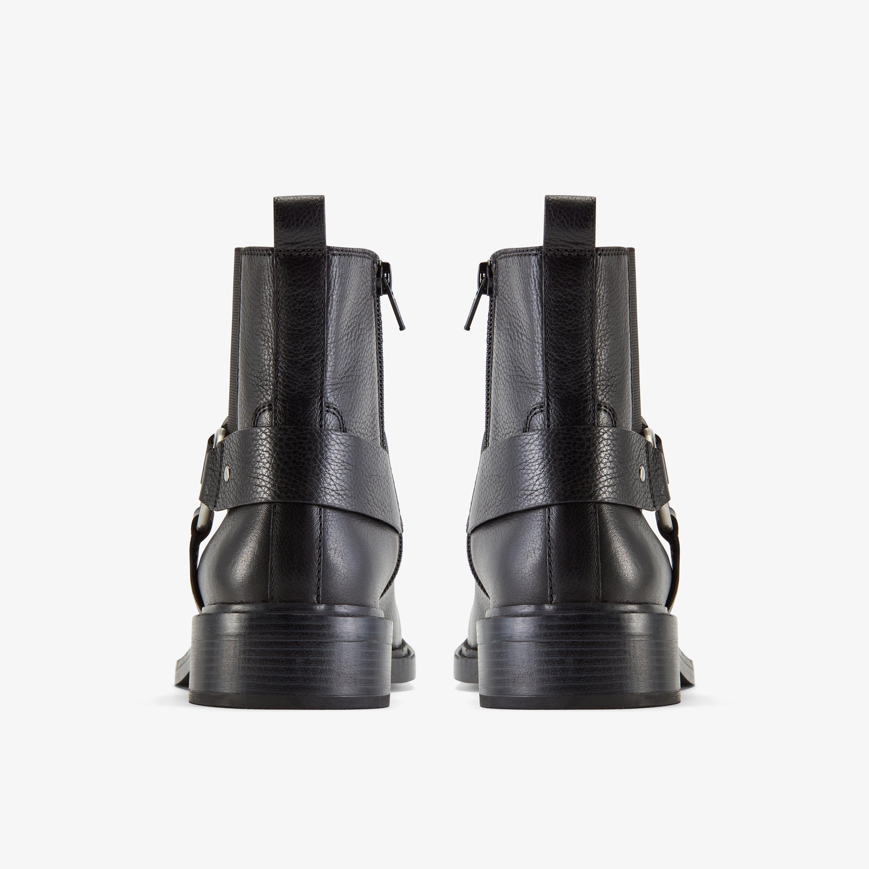 Lunford Craft Black Leather Ankle Boots Chelsea Boots, view 5 of 6
