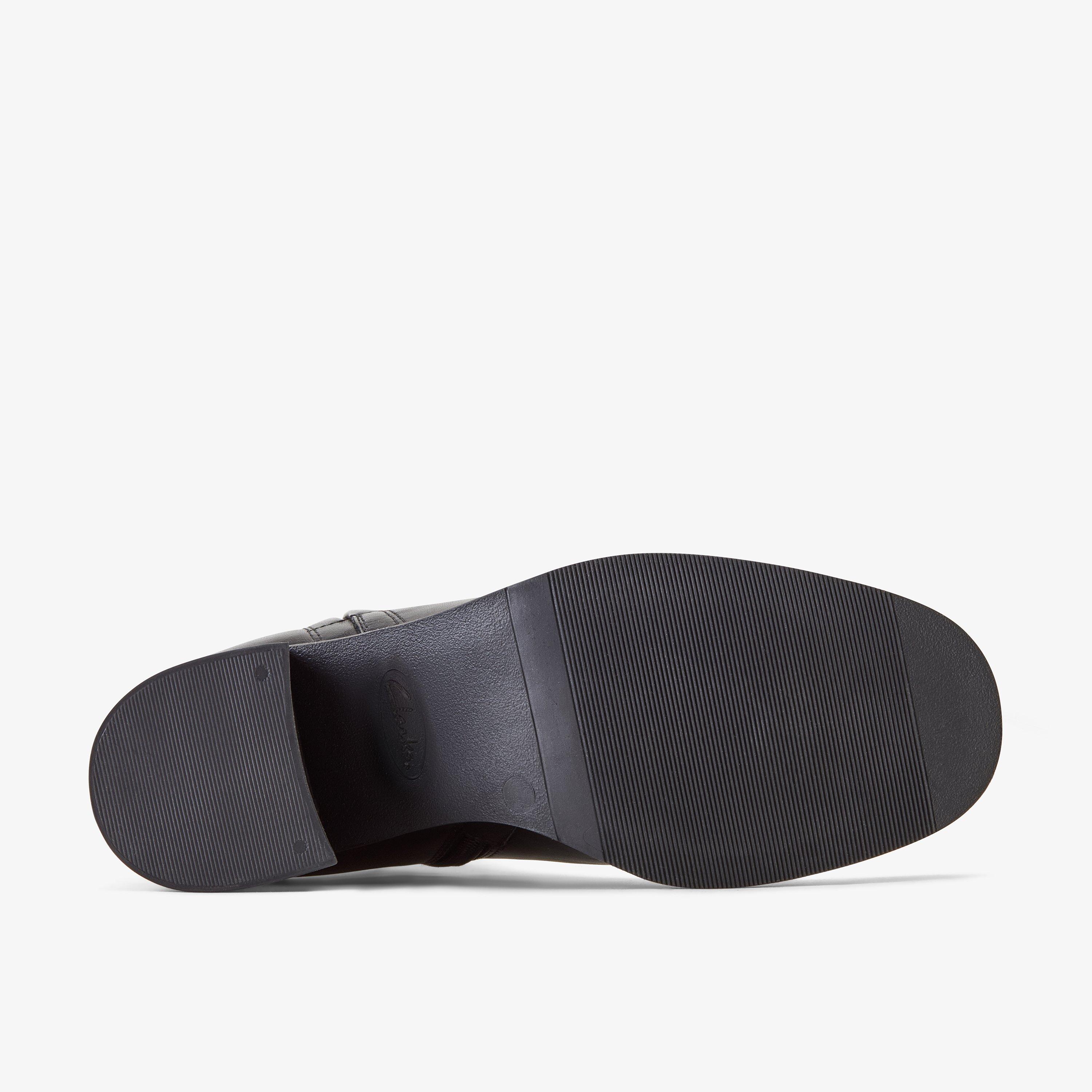 Bravik Zip Black Leather Ankle Boots, view 3 of 6