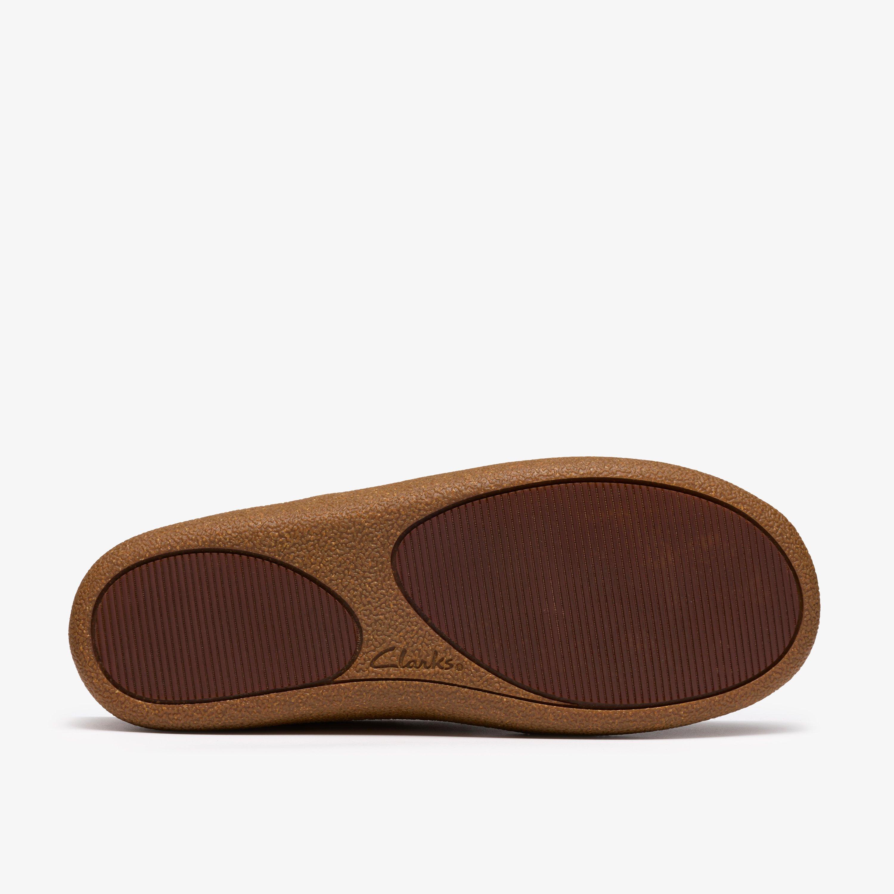 Home Seam Dark Brown Suede Slip Ons Slippers, view 3 of 6