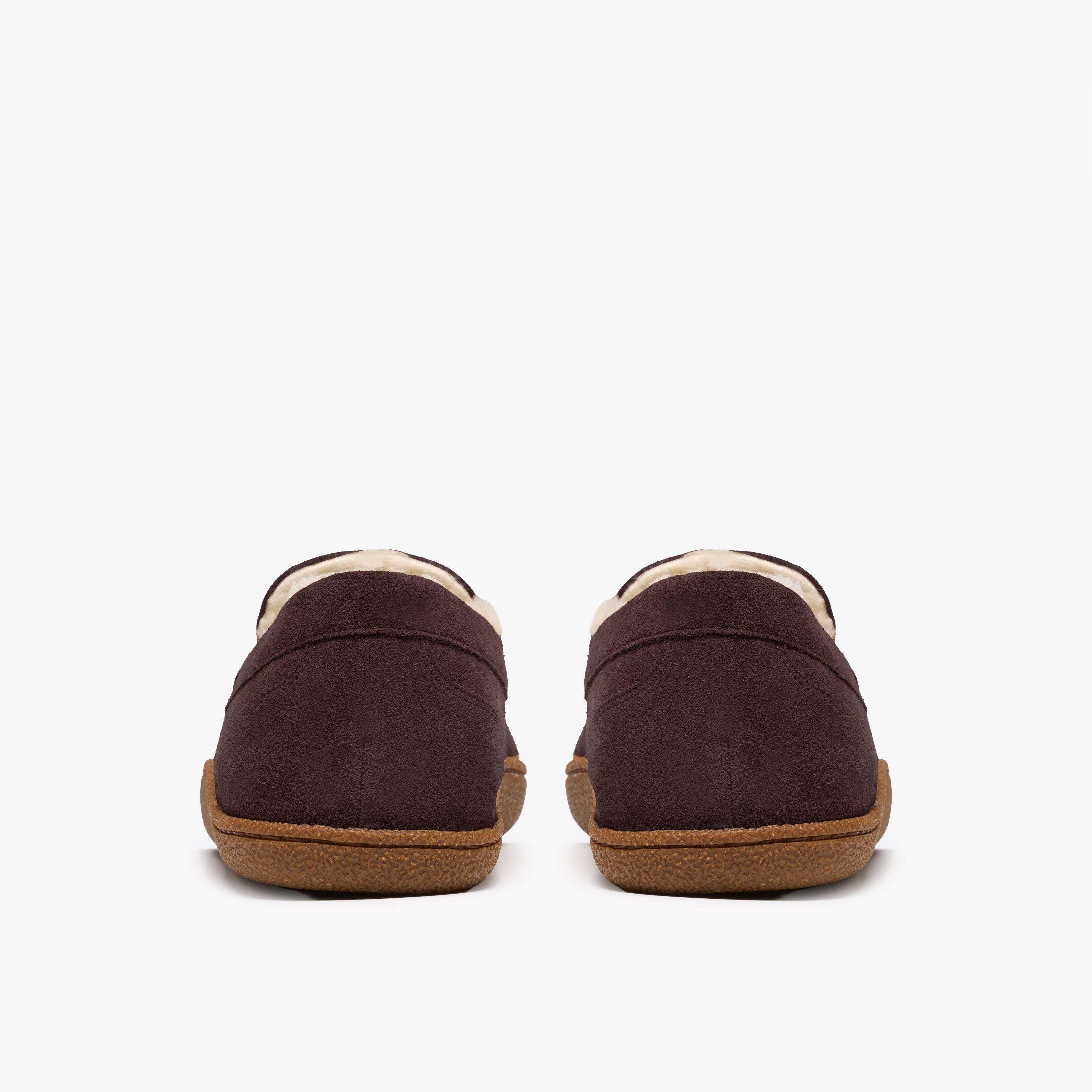 Home Seam Dark Brown Suede Slip Ons Slippers, view 5 of 6