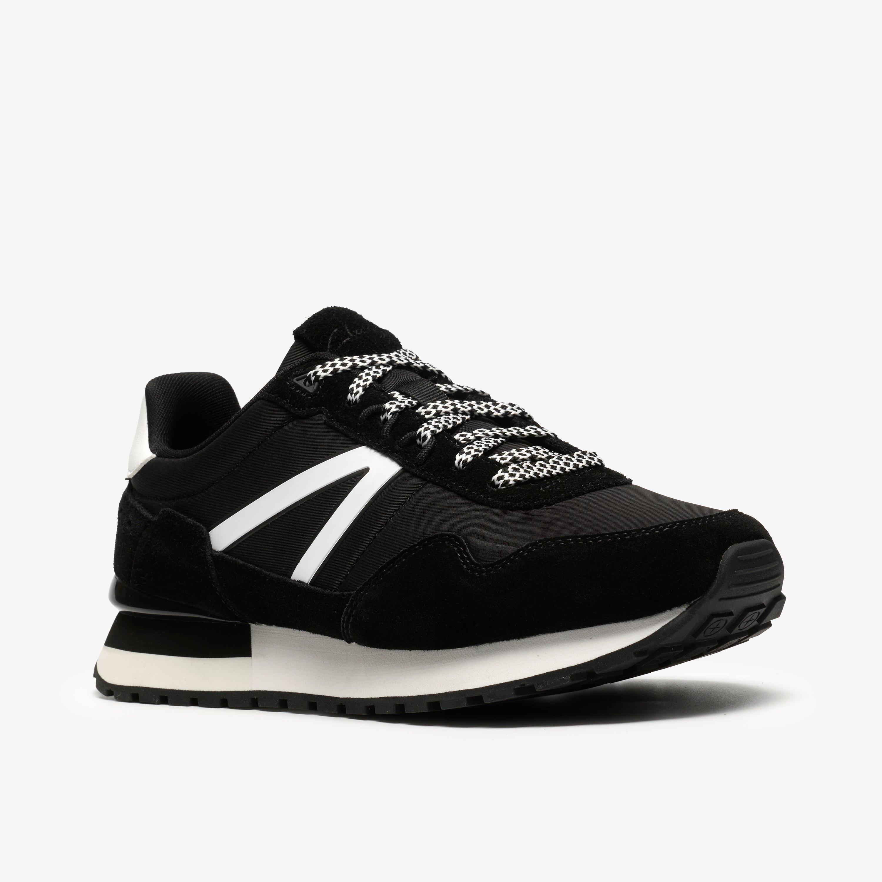 Virella Walk Black Combination Trainers Lace Up, view 4 of 6